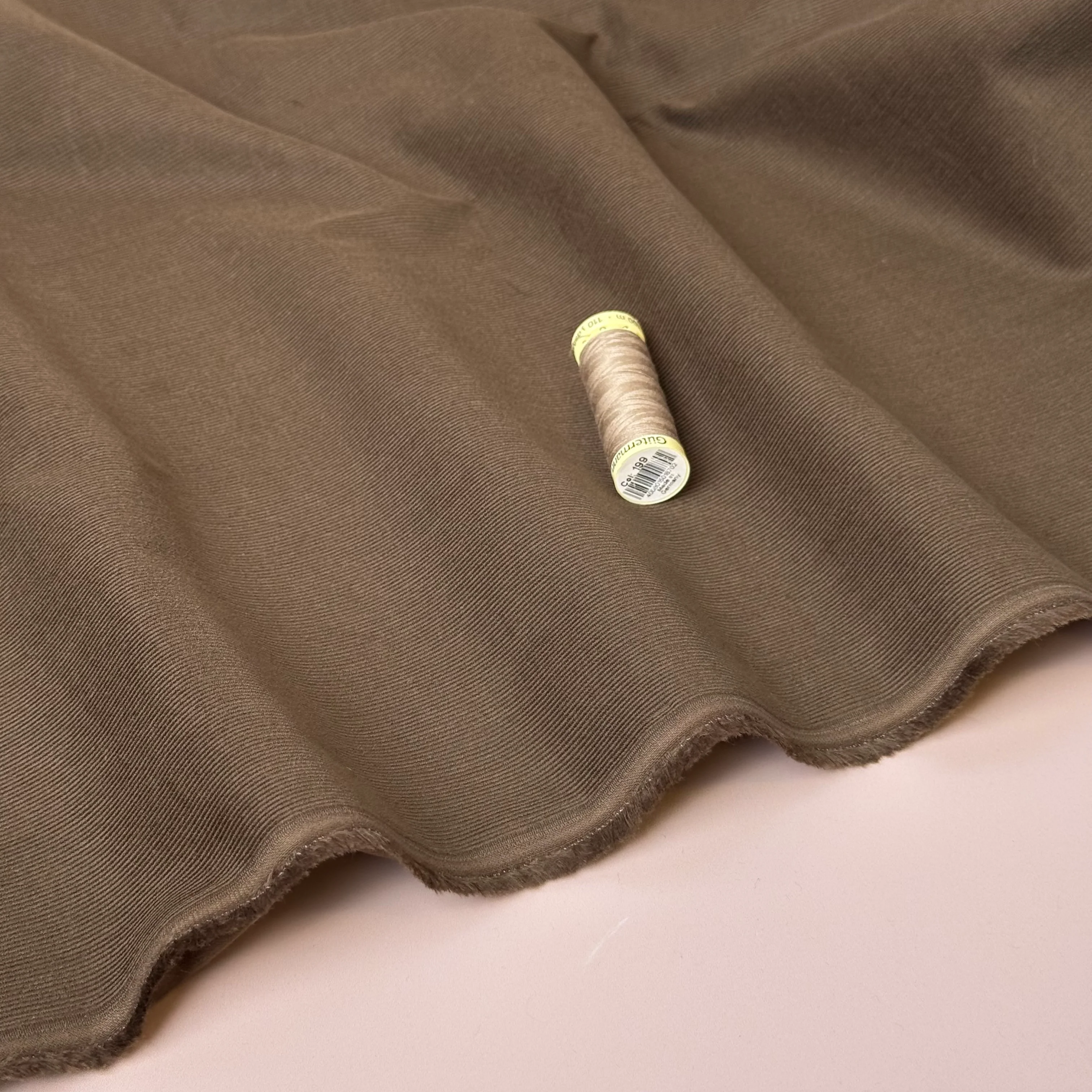 21 Wale Cotton Needlecord in Brown - Image 3