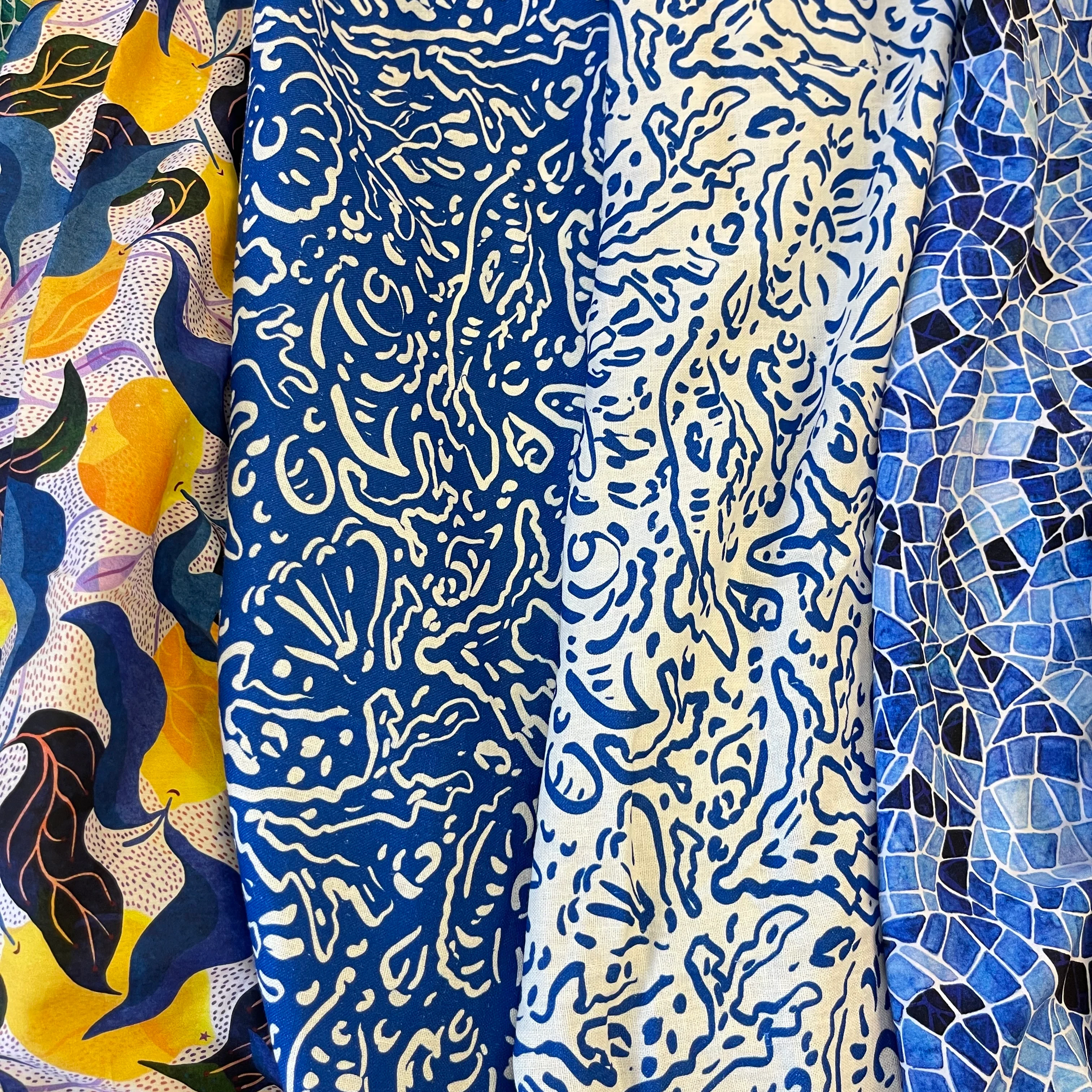 Adventure - Sealife Off-White Linen Viscose Blend Fabric - Image 15