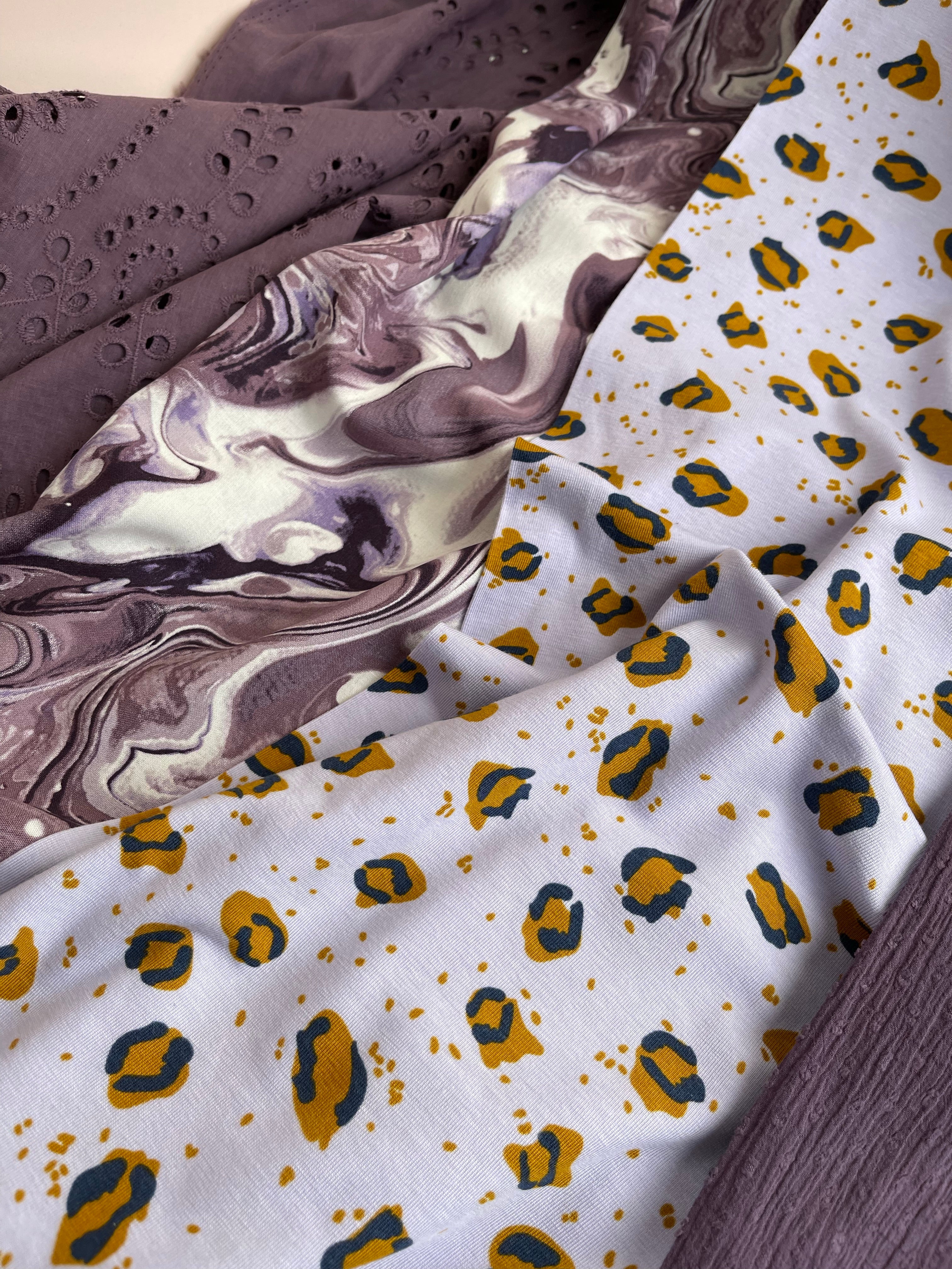 Animal Print Lavender Haze Cotton Jersey with TENCEL™ Modal Fibres - Image 10