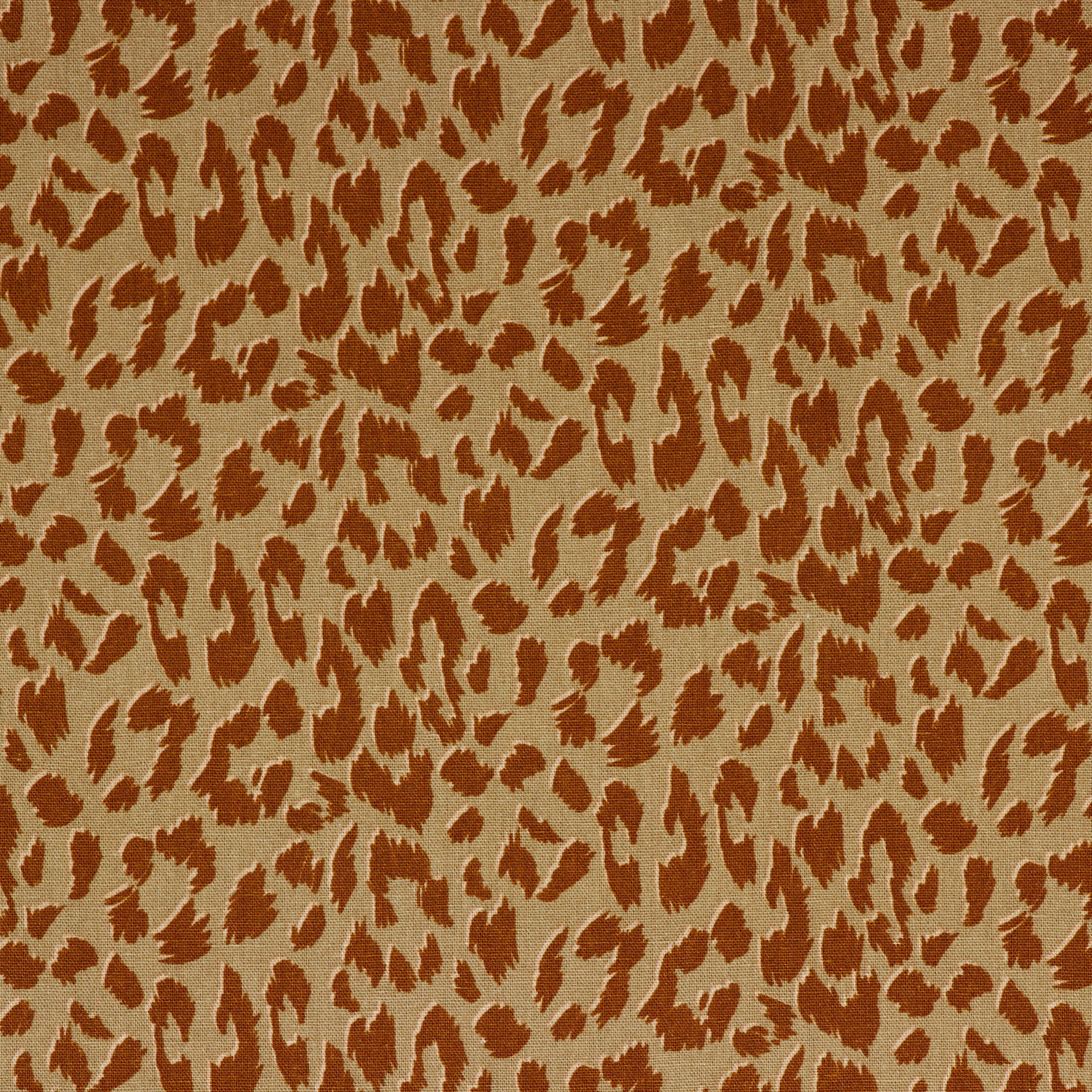 Animal Print on Sand Linen Viscose Blend Fabric - Image 3