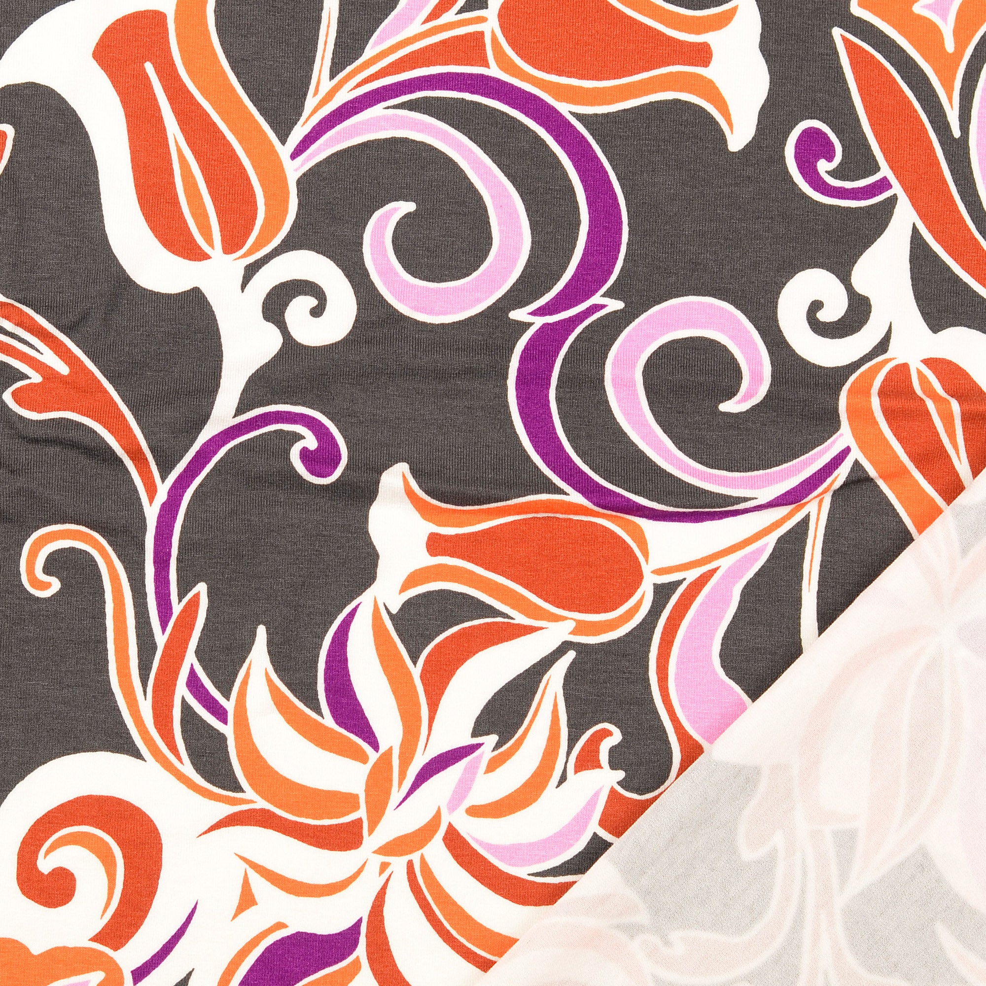 Avena in Grey Viscose Jersey Fabric - Image 3