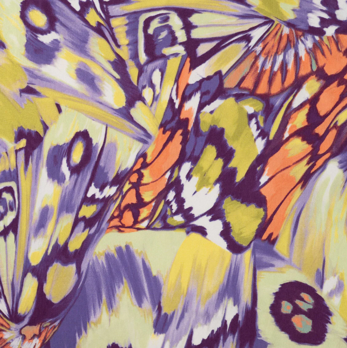 Butterfly Wings Lilac and Mint Viscose Jersey Fabric - Image 6