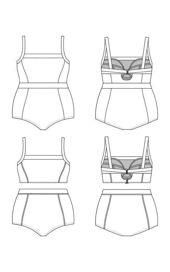 Cashmerette Ipswich Swimsuit One-Piece and Bikini Sewing Pattern - Image 10