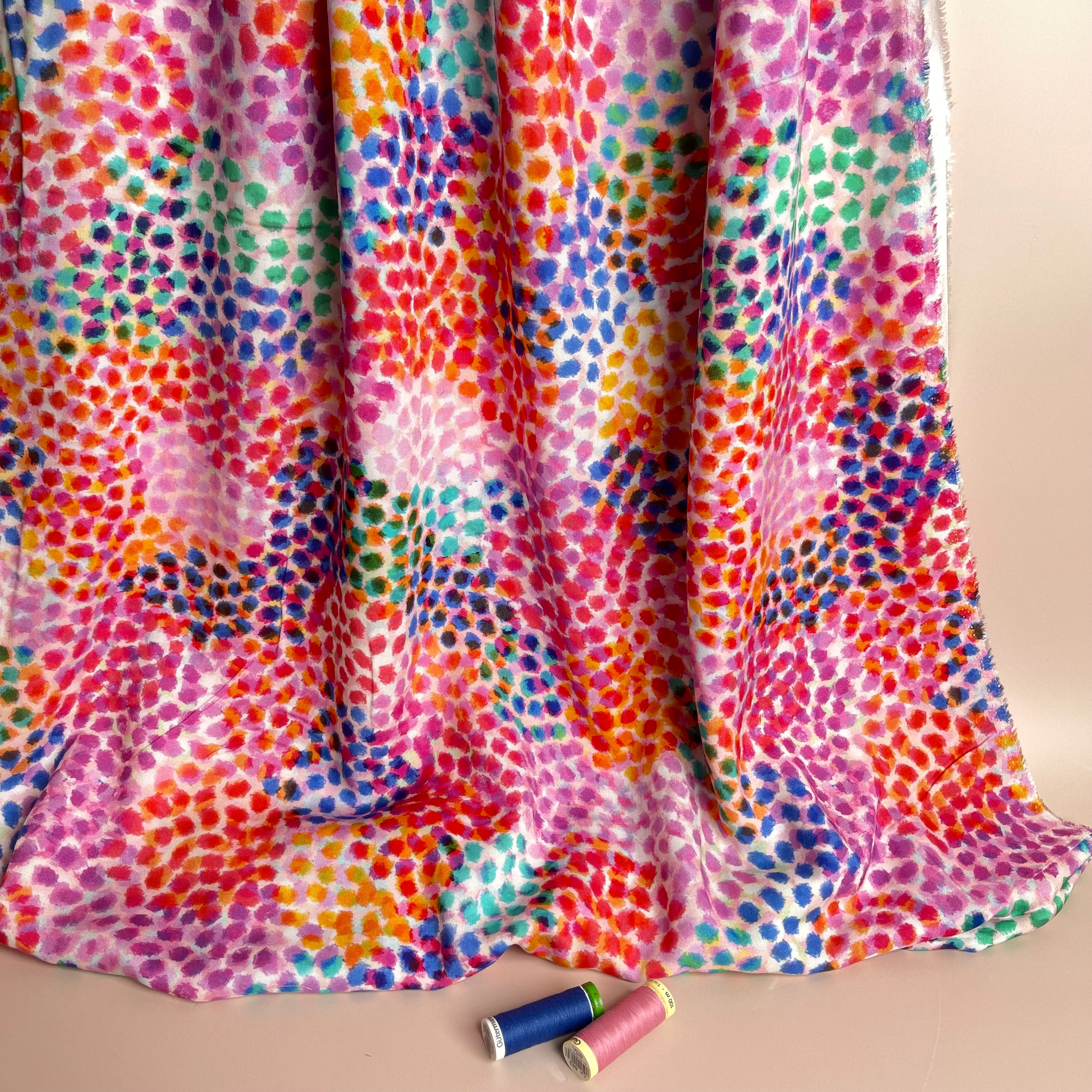 Chroma Rose Cheetah Rayon Fabric - Image 10