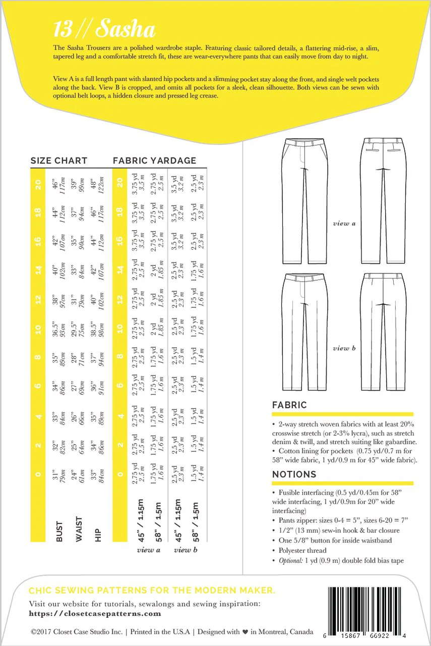 Closet Core - Sasha Trousers Sewing Pattern - Image 12