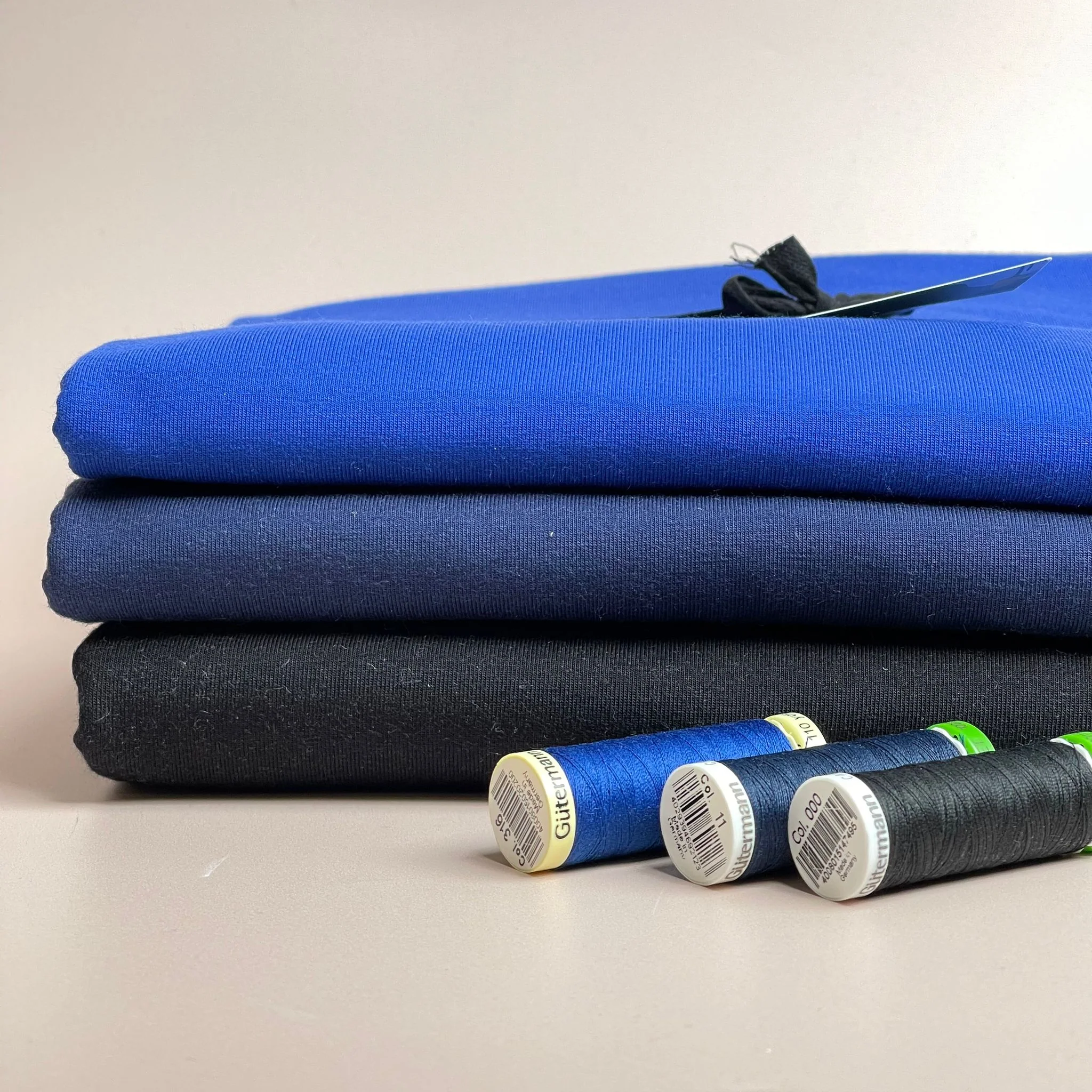 Colour Bundles - Classic Blues Essential Chic Cotton Jersey Fabrics - Image 2