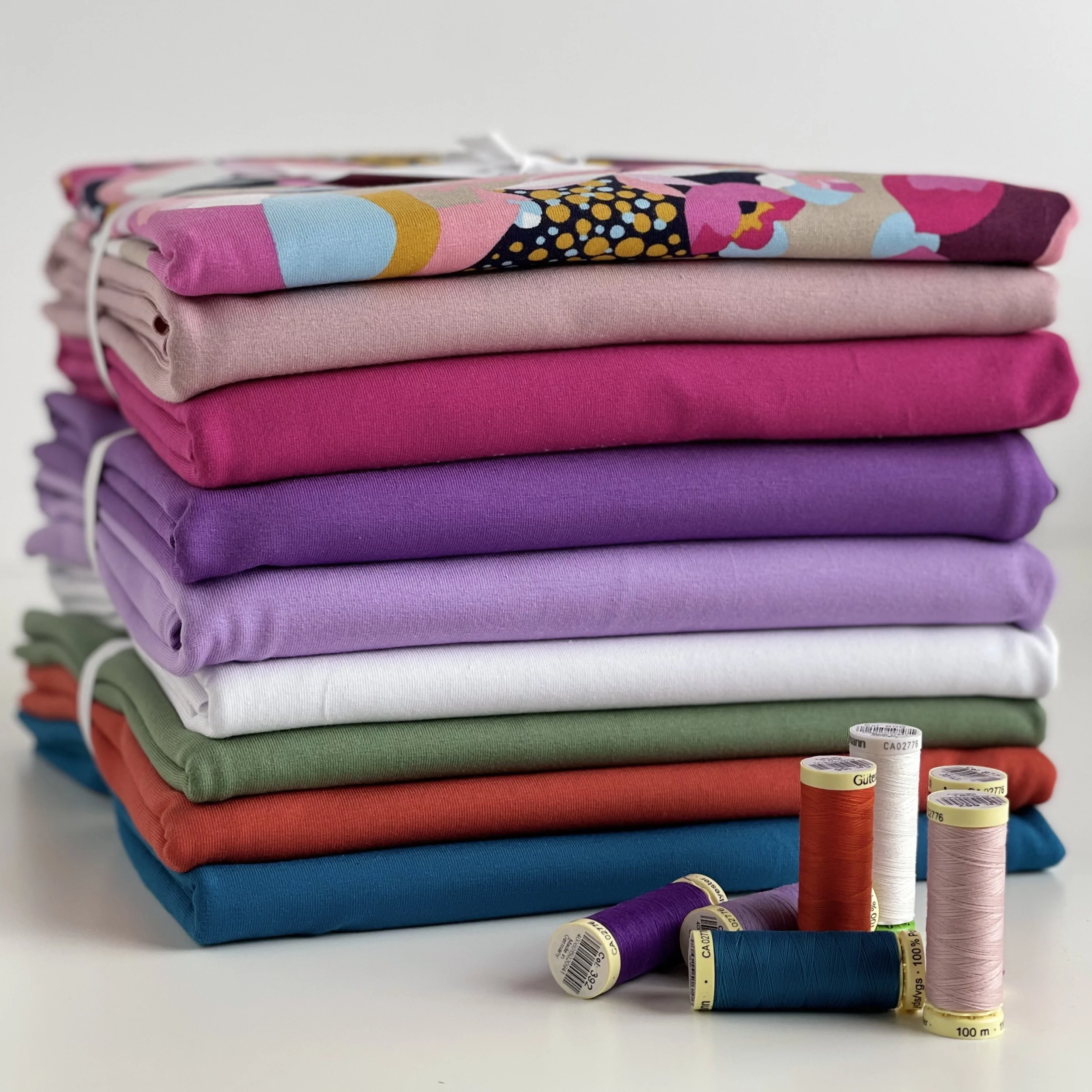 Colour Bundles - Coral Reef Essential Chic Cotton Jersey Fabrics - Image 5
