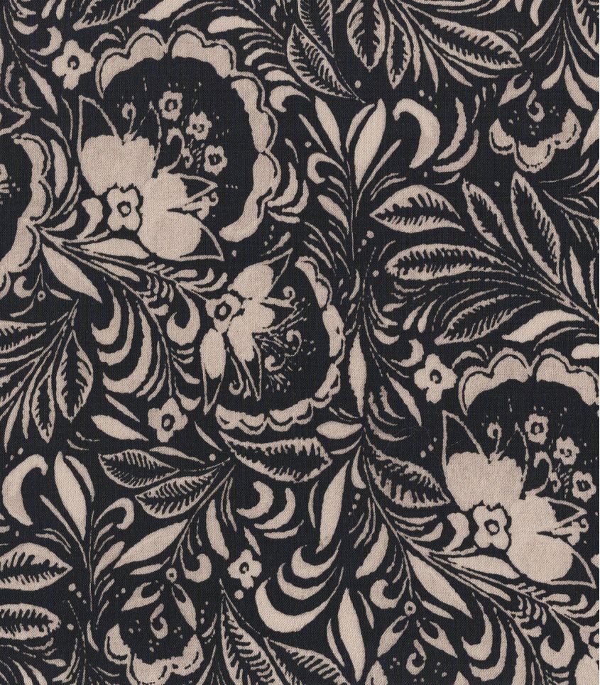 REMNANT 0.82 Metre - Cousette - Maarinsky Charcoal Viscose Fabric - Image 2