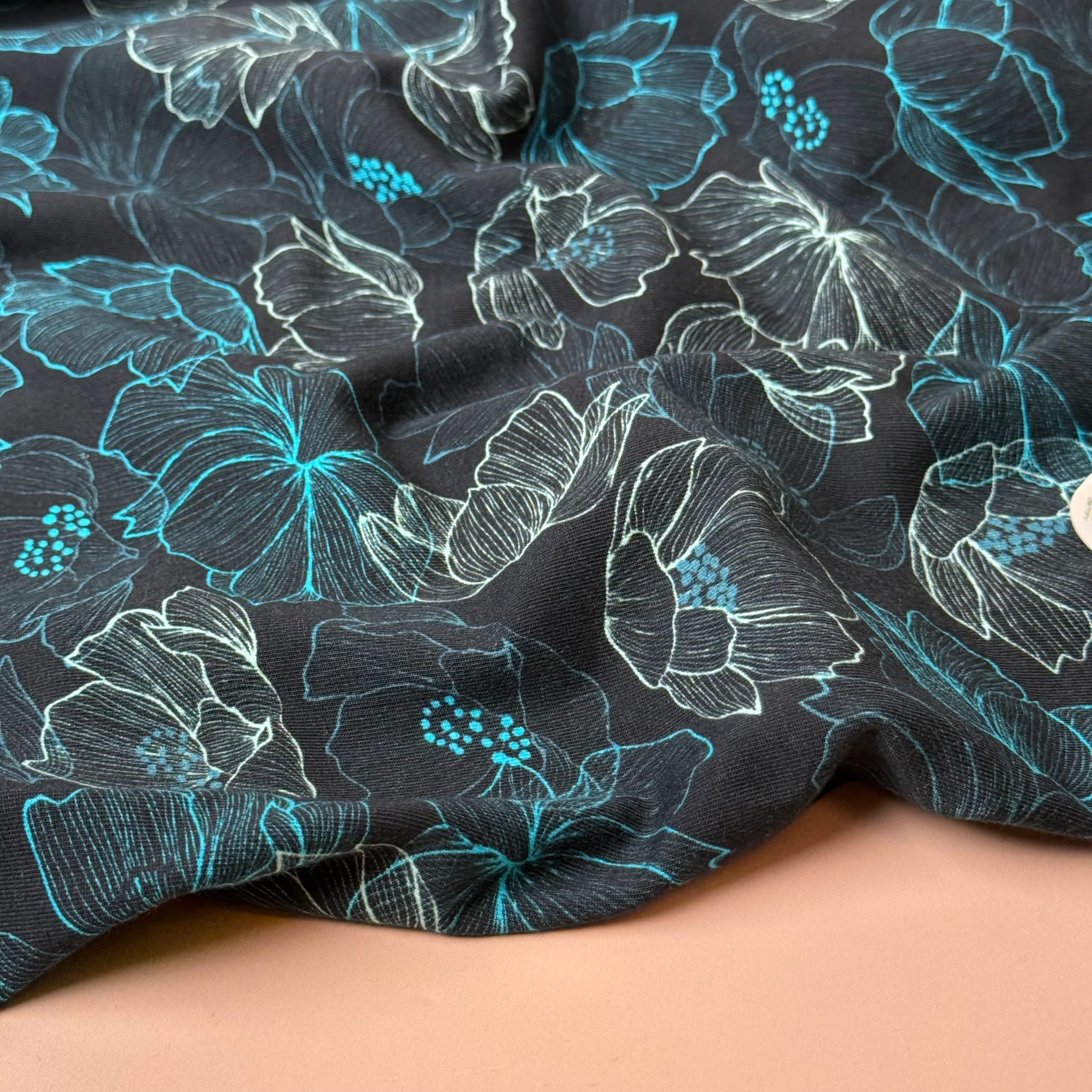 Danish Design - Glowing Flowers Cotton Jersey - Image 6