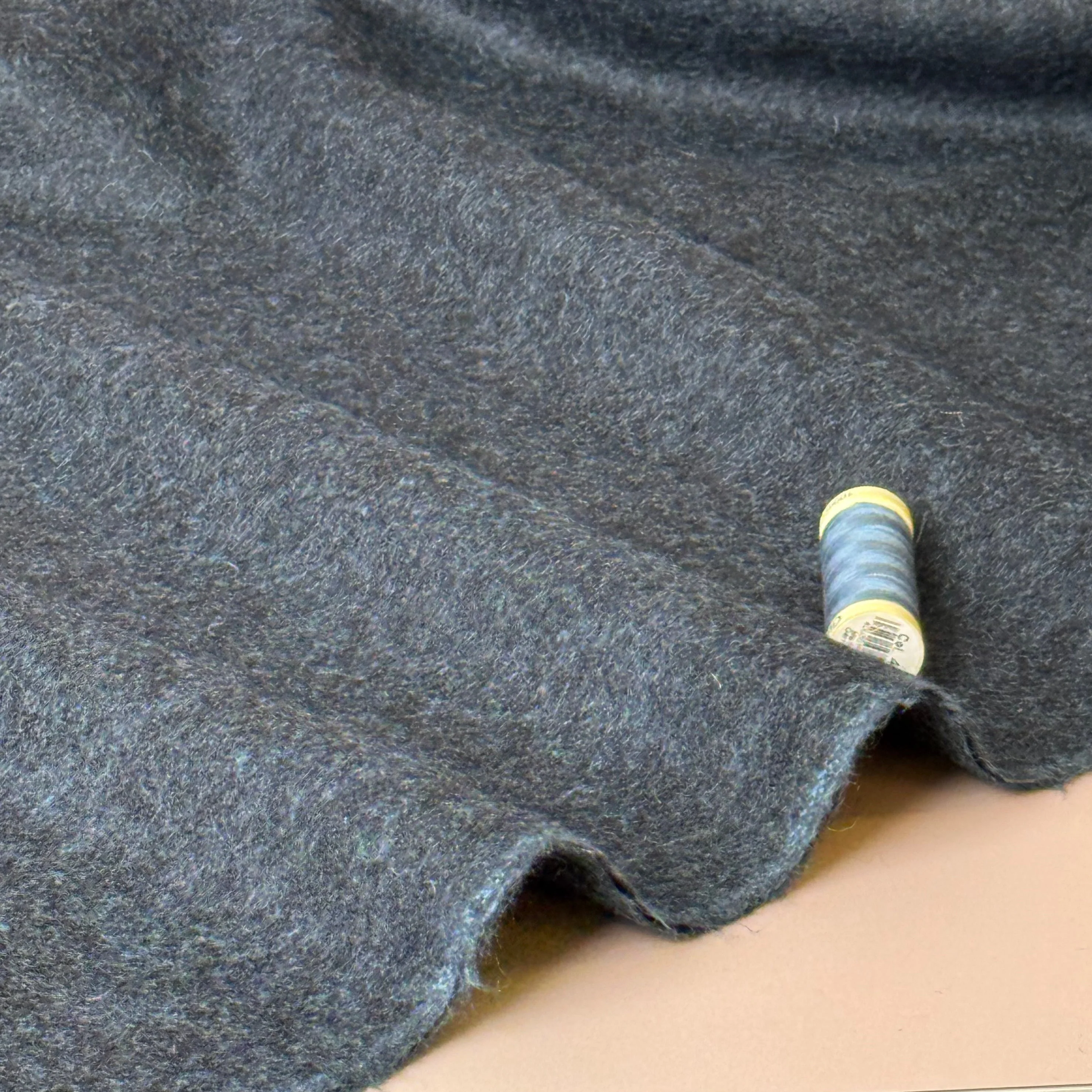 Deadstock Midnight Wool Coating Fabric - Image 4