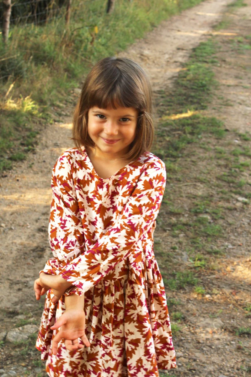 Églantine & Zoé - Flora Caramel Viscose Poplin Fabric - Image 8