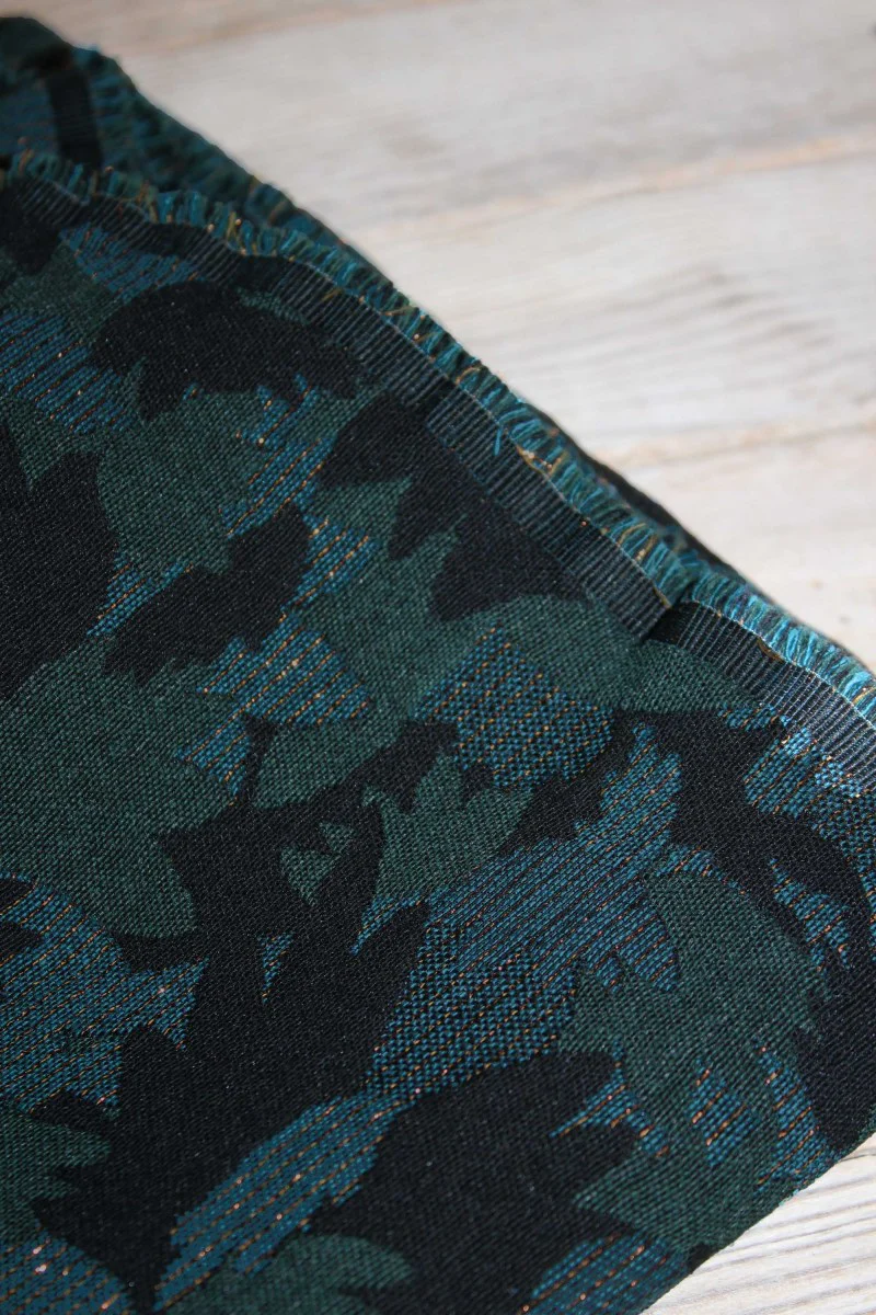 Églantine & Zoé - Green Crocus Jacquard Fabric - Image 9