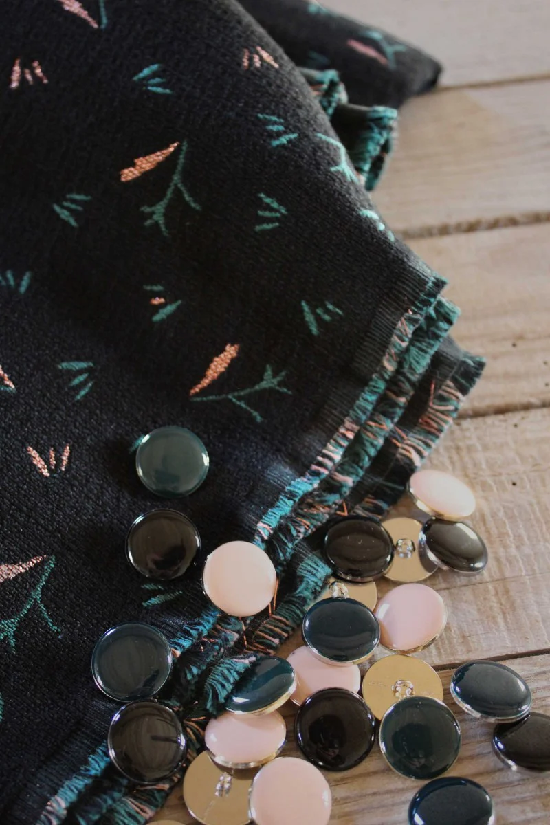 Églantine & Zoé - Ramo Jacquard Black Fabric - Image 6