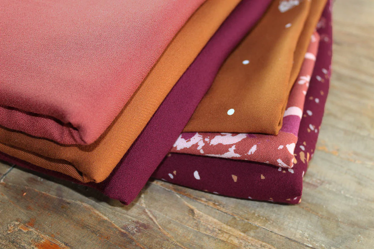 Églantine & Zoé - Terracotta Viscose Crepe Fabric - Image 8