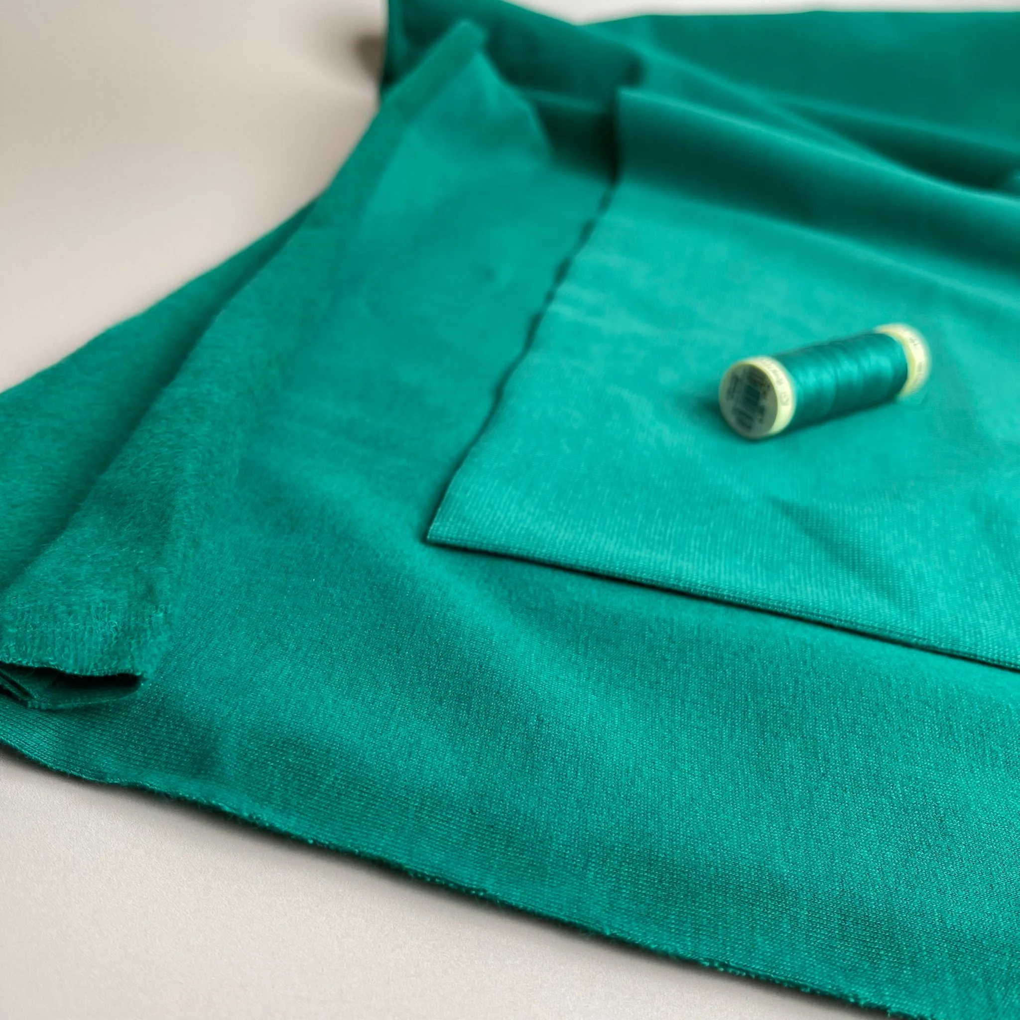 Emerald Green Organic Tubular Cuff Ribbing - Image 5