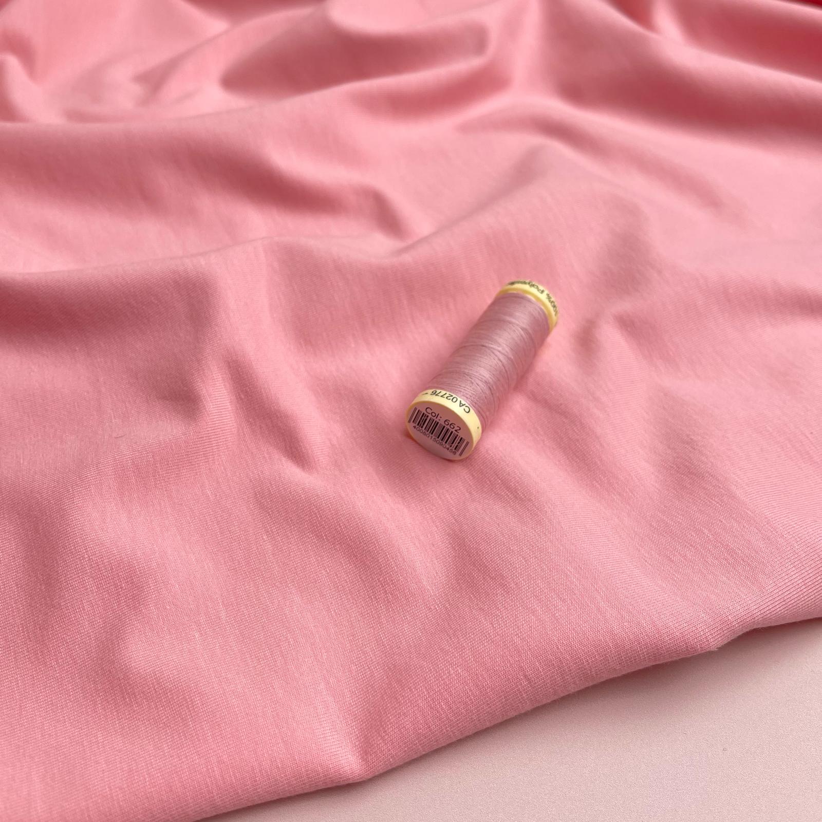 Essential Chic Pink Cotton Jersey Fabric - Image 2