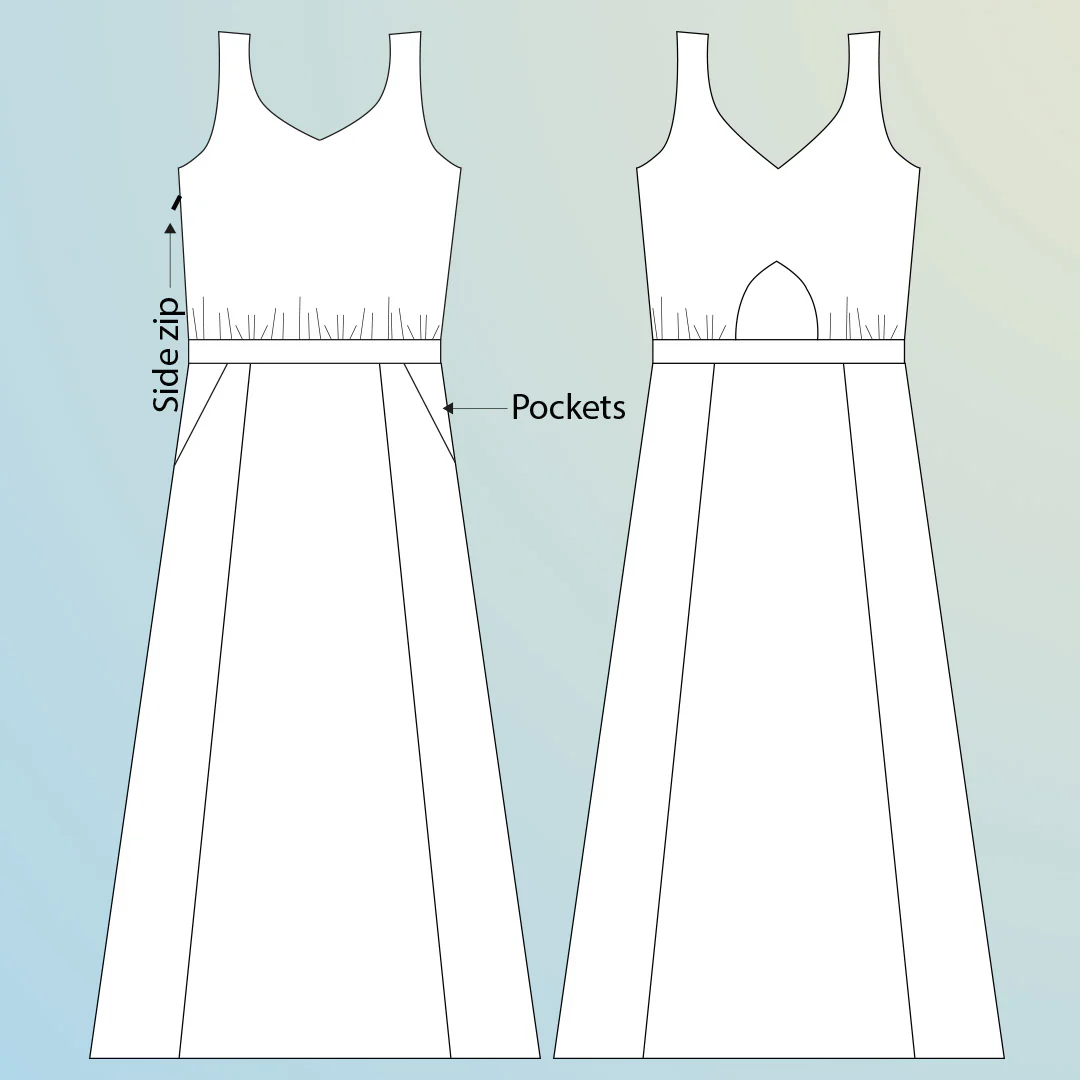 Experimental Space - Rosalee Dress Sewing Pattern - Image 4