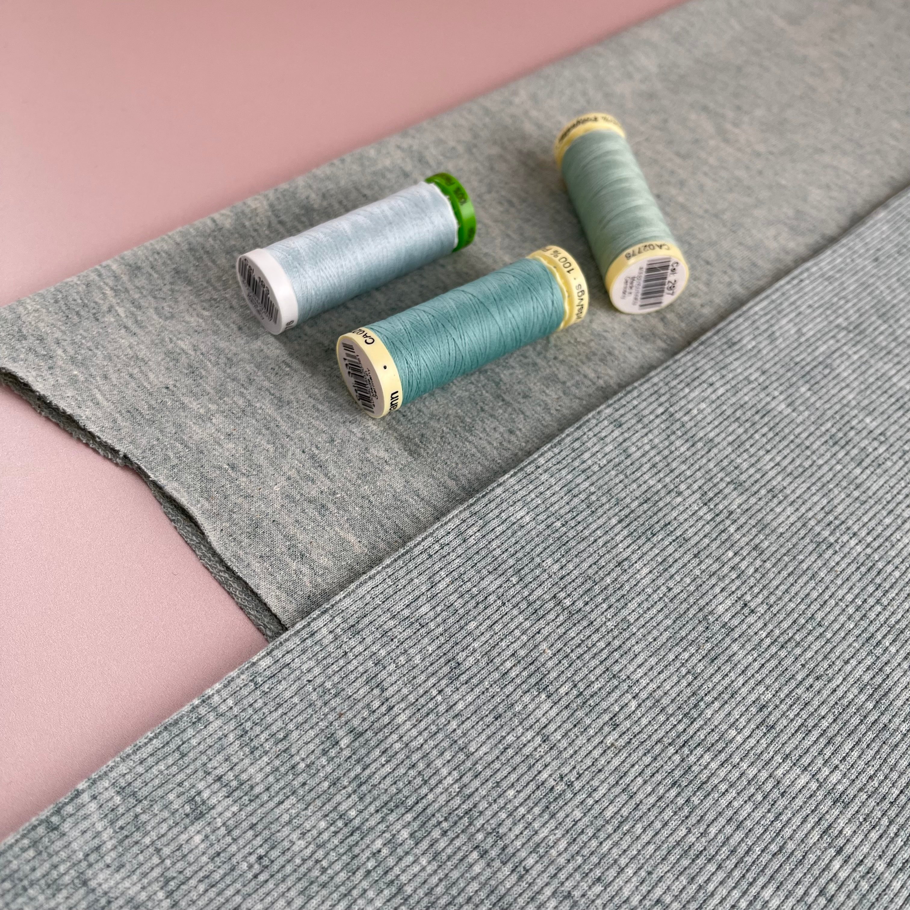Green Melange Tubular Cuff Ribbing Fabric - Image 6