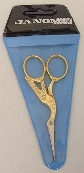 Janome - 3.5 inch Embroidery Gilt Stork Scissors - Image 2