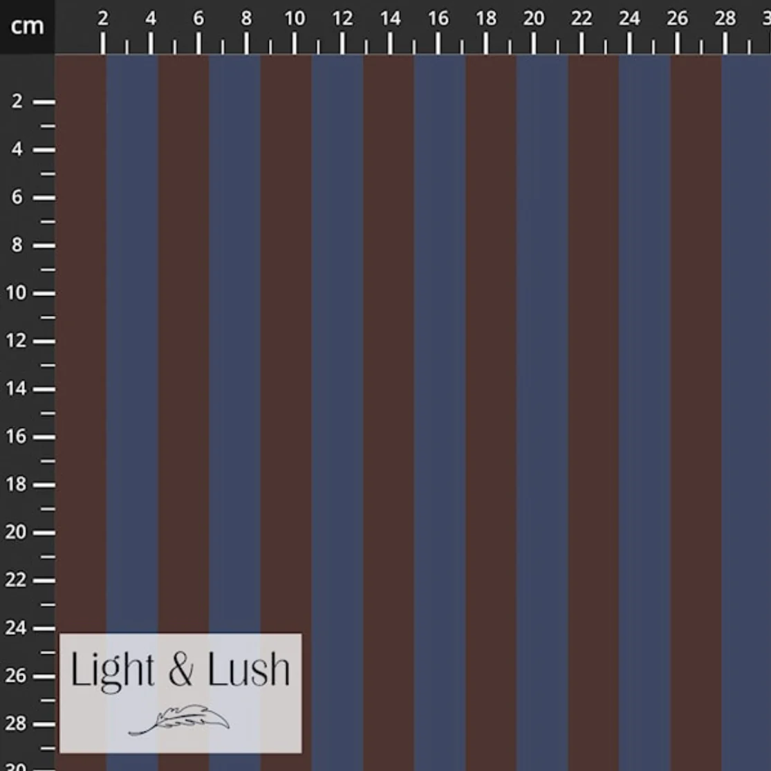 Light & Lush - Stripes in Midnight Blue Viscose Twill Fabric - Image 4