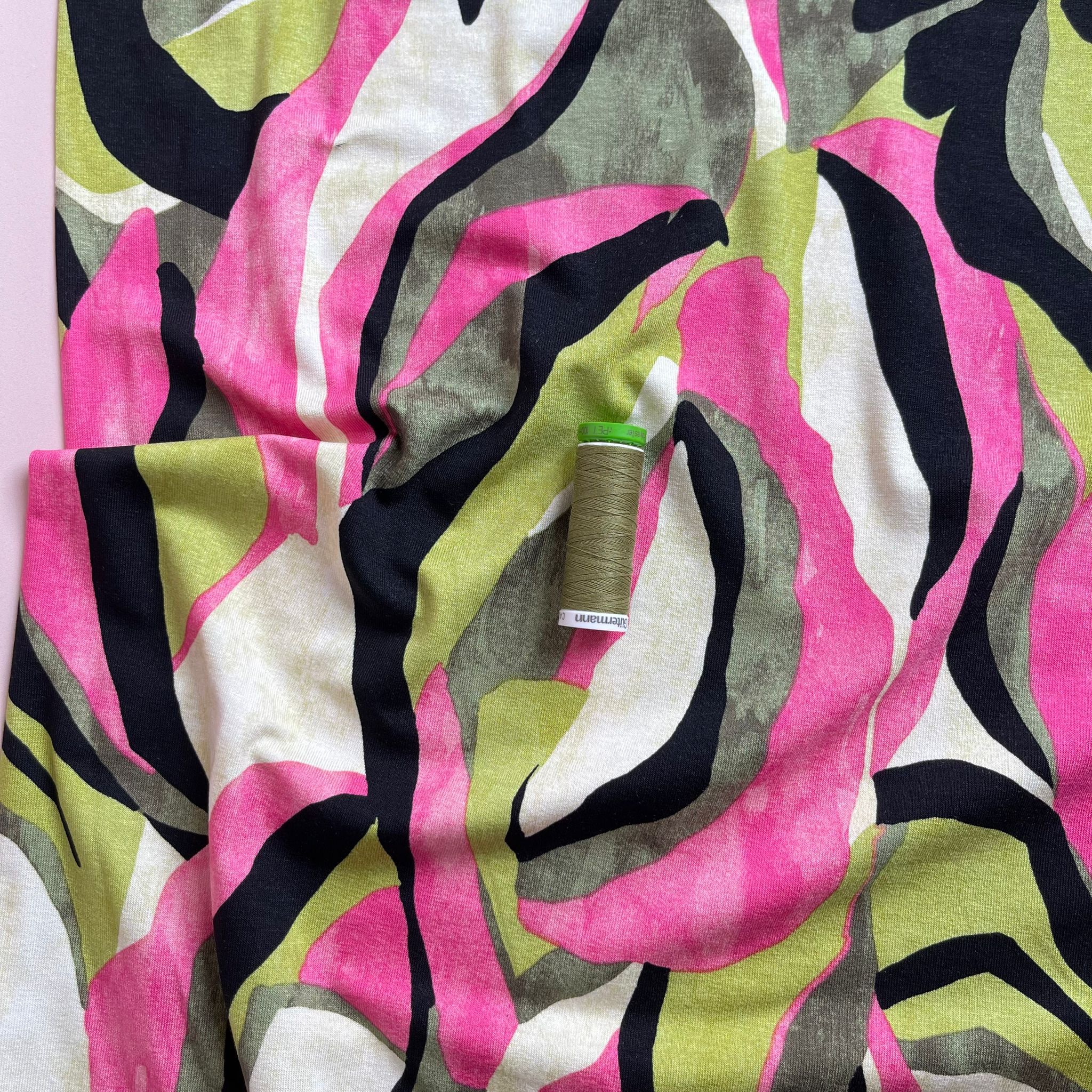 Pink Dream De Luxe Viscose Jersey Fabric - Image 4