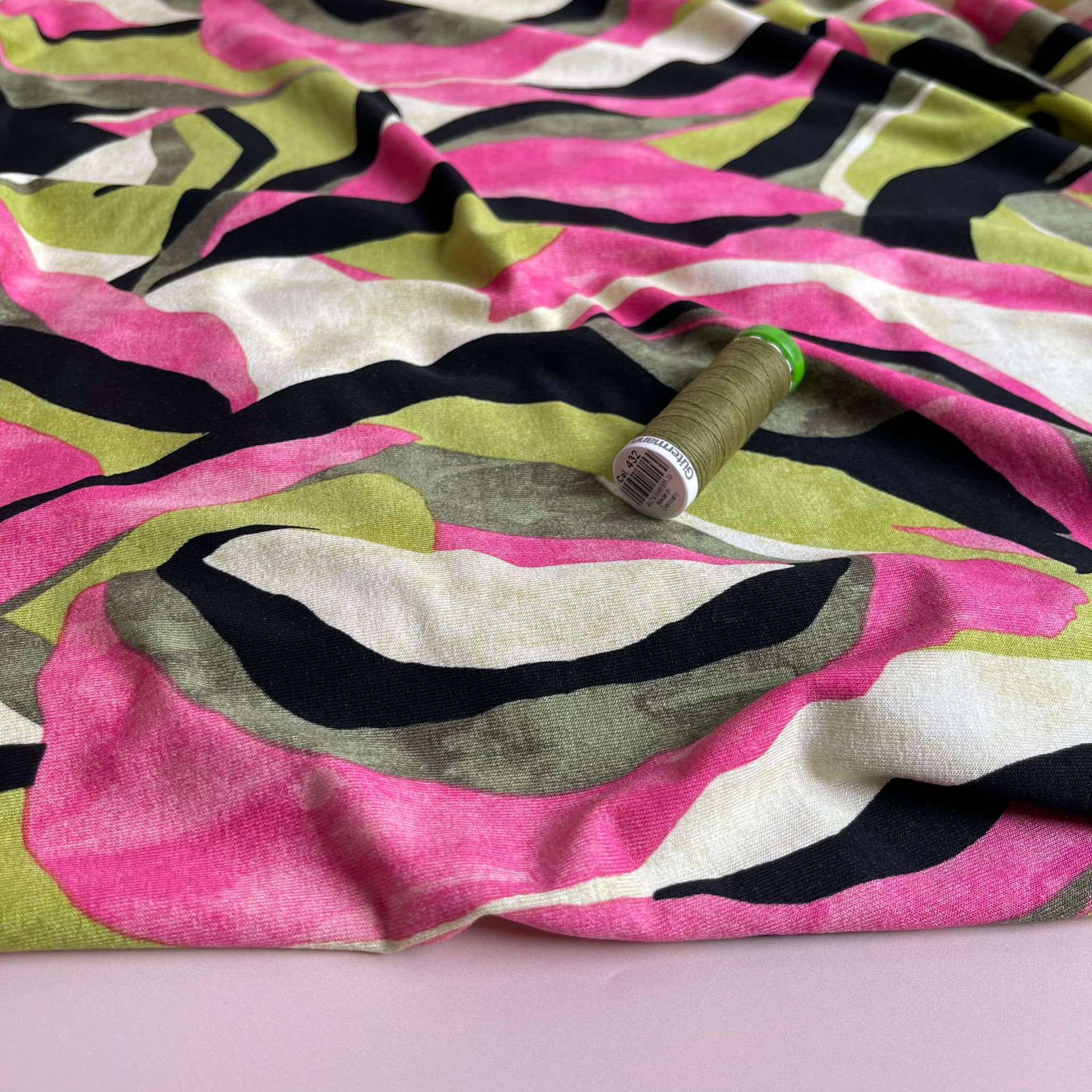 Pink Dream De Luxe Viscose Jersey Fabric - Image 8