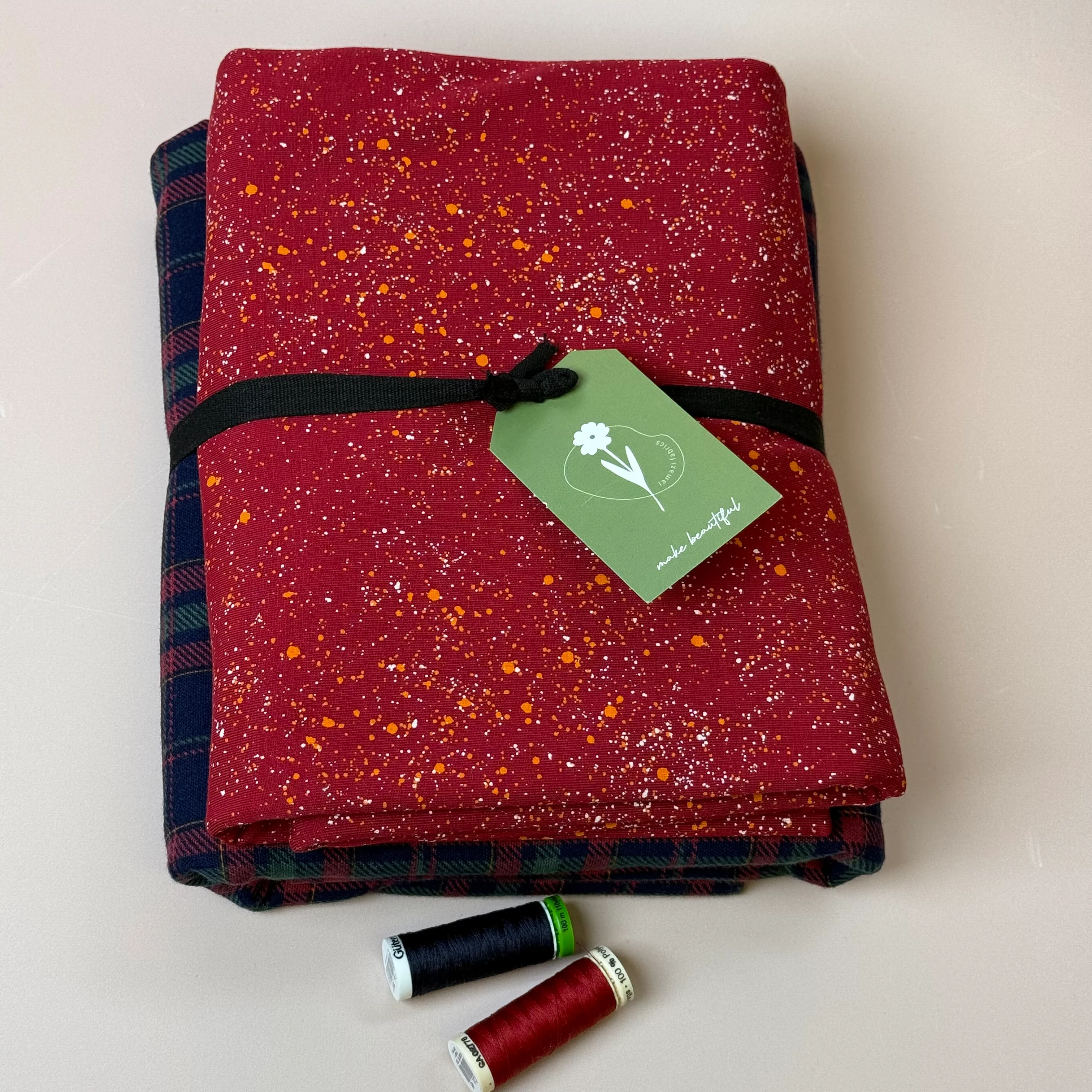 Limited Edition - Luxury Pyjama Kit with Navy & Red Checked Cotton Flannel and Galaxy Jersey - Image 10