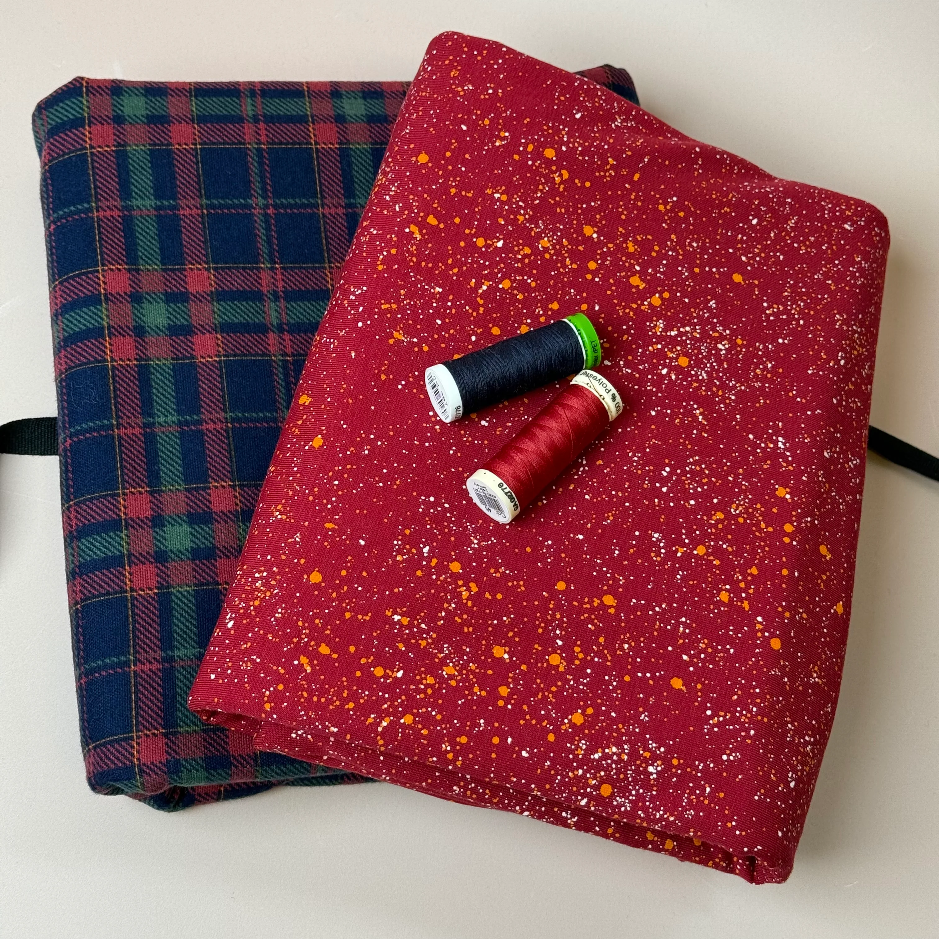 Limited Edition - Luxury Pyjama Kit with Navy & Red Checked Cotton Flannel and Galaxy Jersey - Image 6