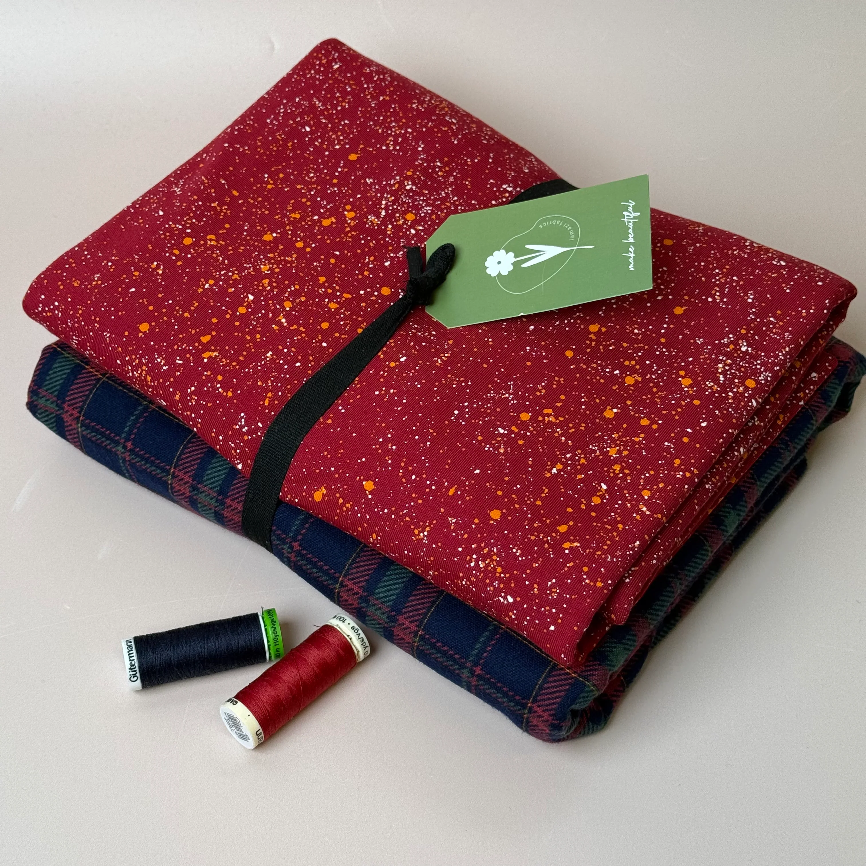 Limited Edition - Luxury Pyjama Kit with Navy & Red Checked Cotton Flannel and Galaxy Jersey - Image 7