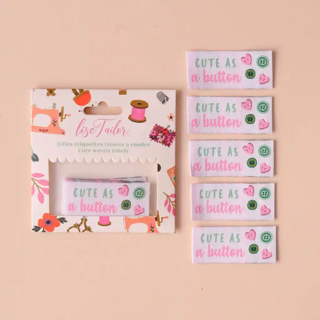 Lise Tailor - Cute as a Button - Woven Sewing Labels