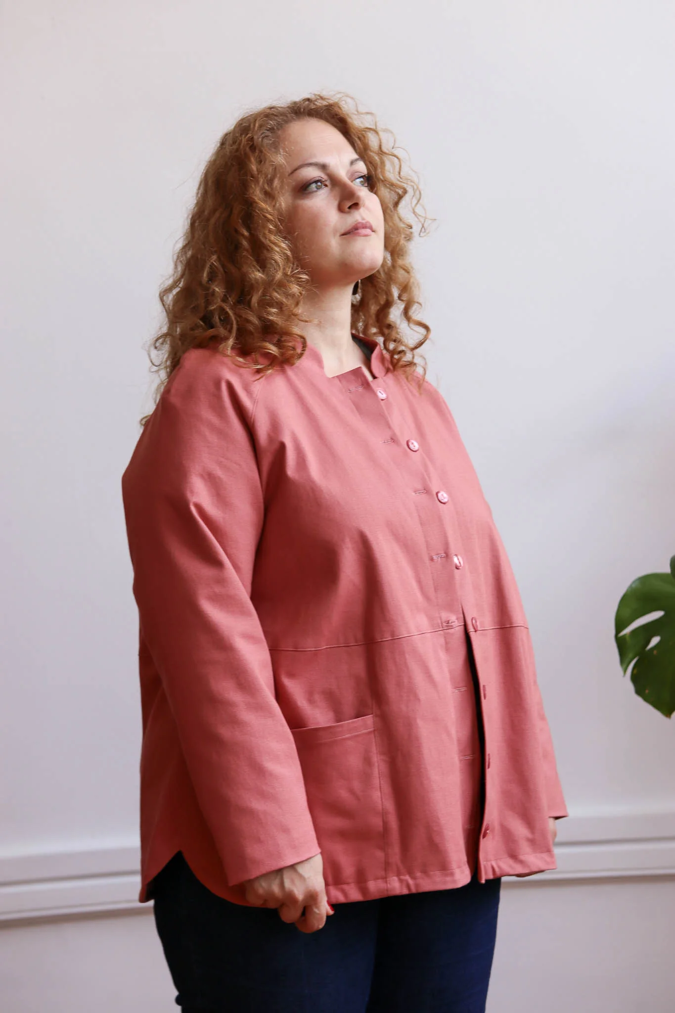Lise Tailor - Antique Pink Gabardine Stretch Cotton Fabric - Image 5