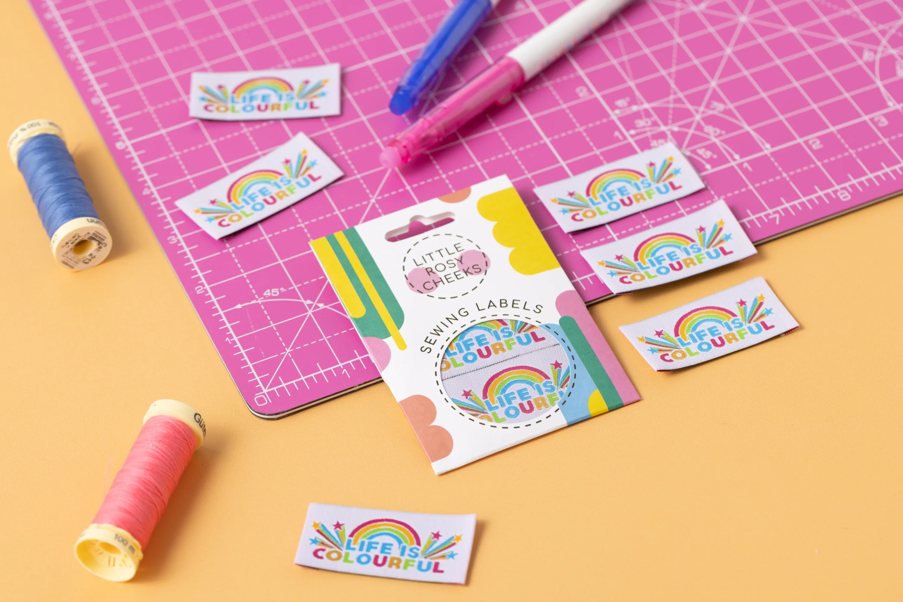 Little Rosy Cheeks - "Life Is Colourful" Printed Labels - Image 2