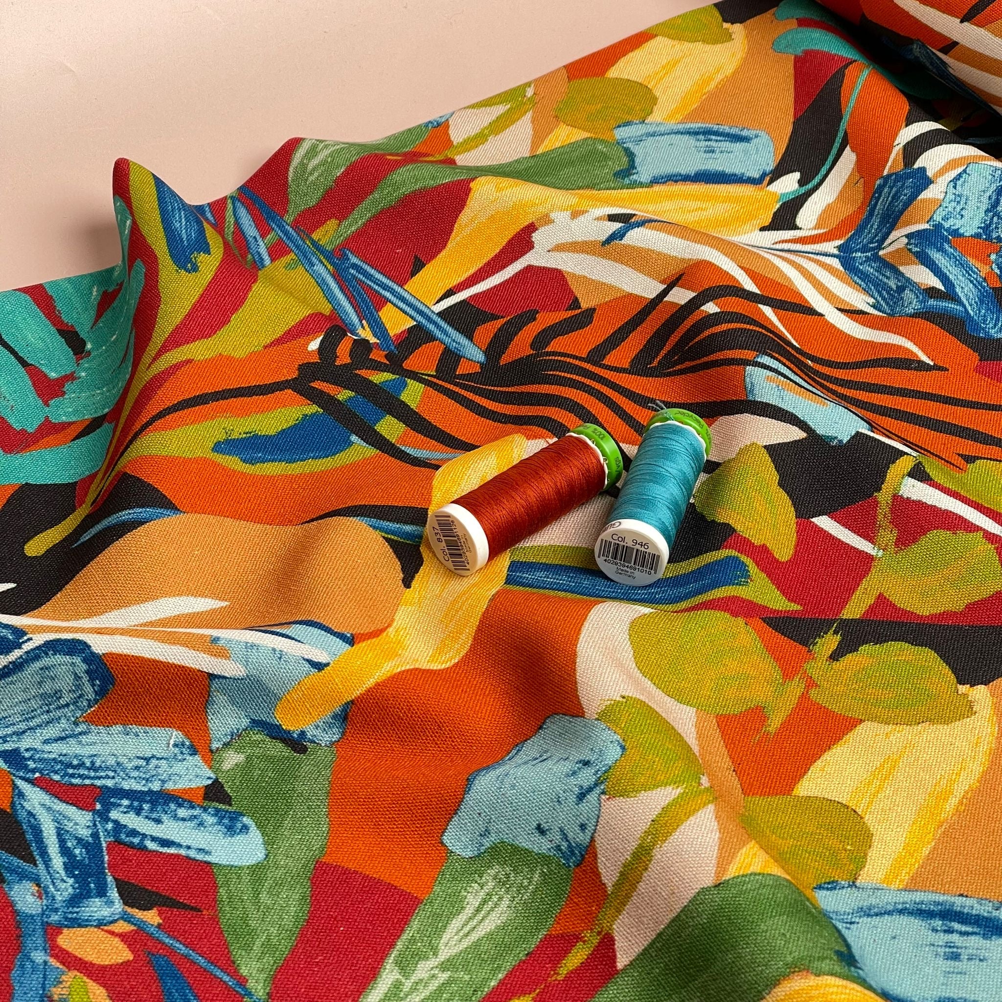 Make an Outfit Colour Bundle - Tropical Forest Viscose Linen with Moroccan Sorona Linen - Image 11