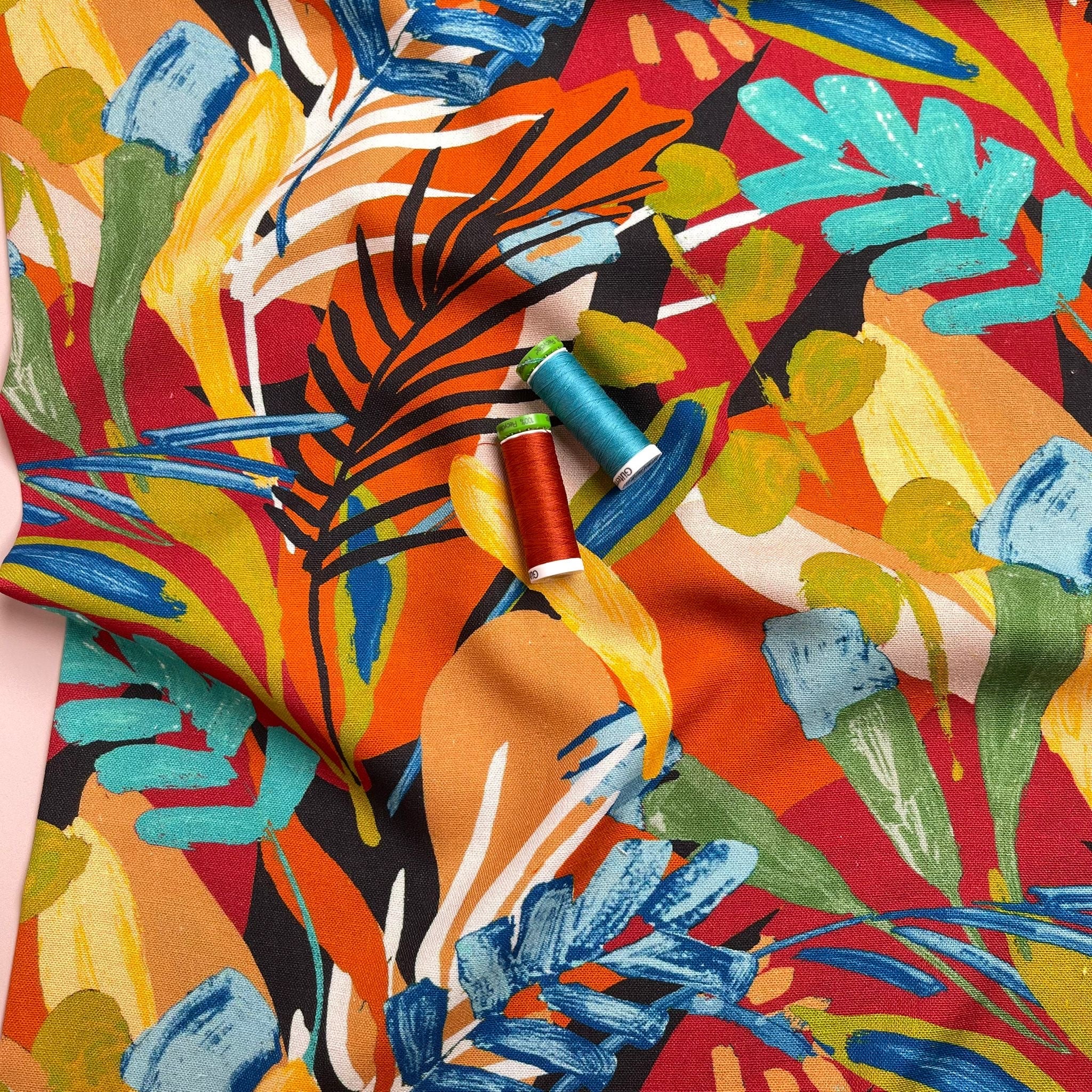 Make an Outfit Colour Bundle - Tropical Forest Viscose Linen with Moroccan Sorona Linen - Image 4