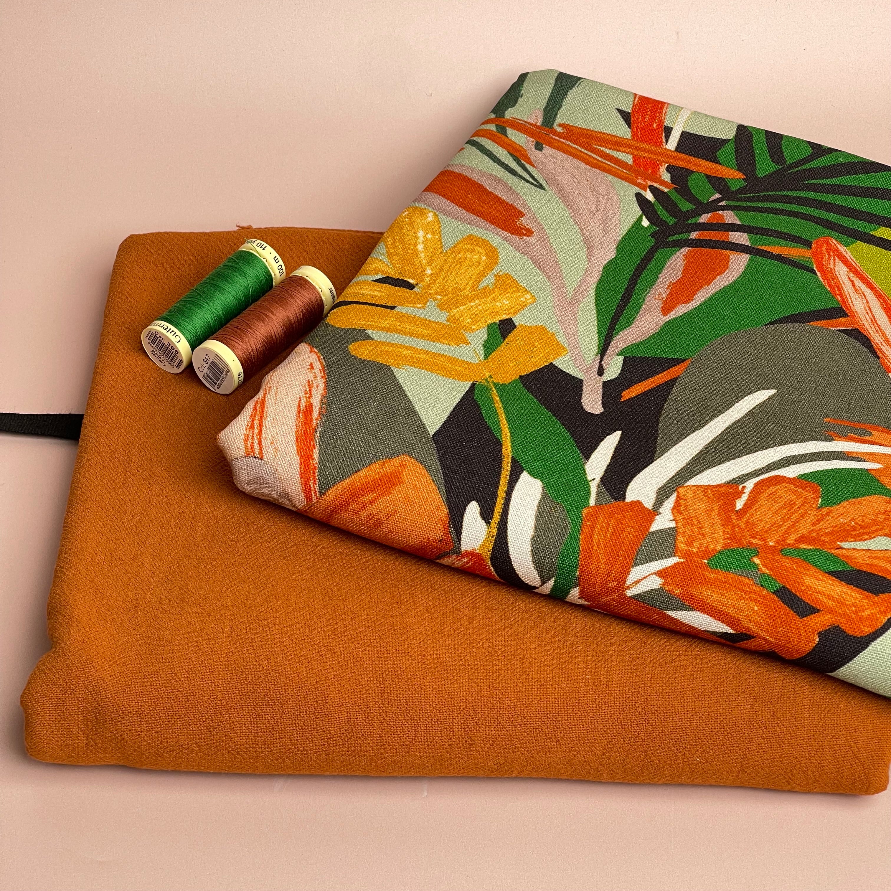 Make an Outfit Colour Bundle - Tropical Forest Viscose Linen with Washed Cotton - Image 15