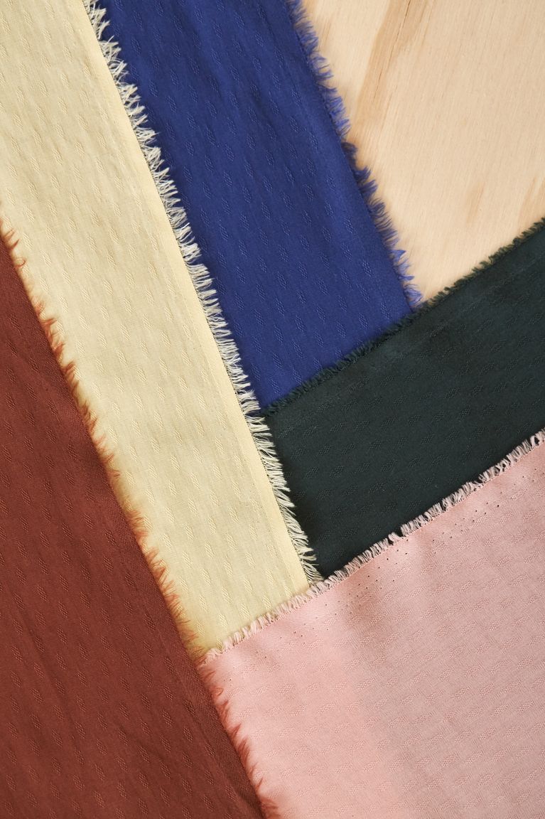 REMNANT 0.6 Metre - Meet MILK - Pecan Light Diamond Jacquard with TENCEL™ fibers - Image 3