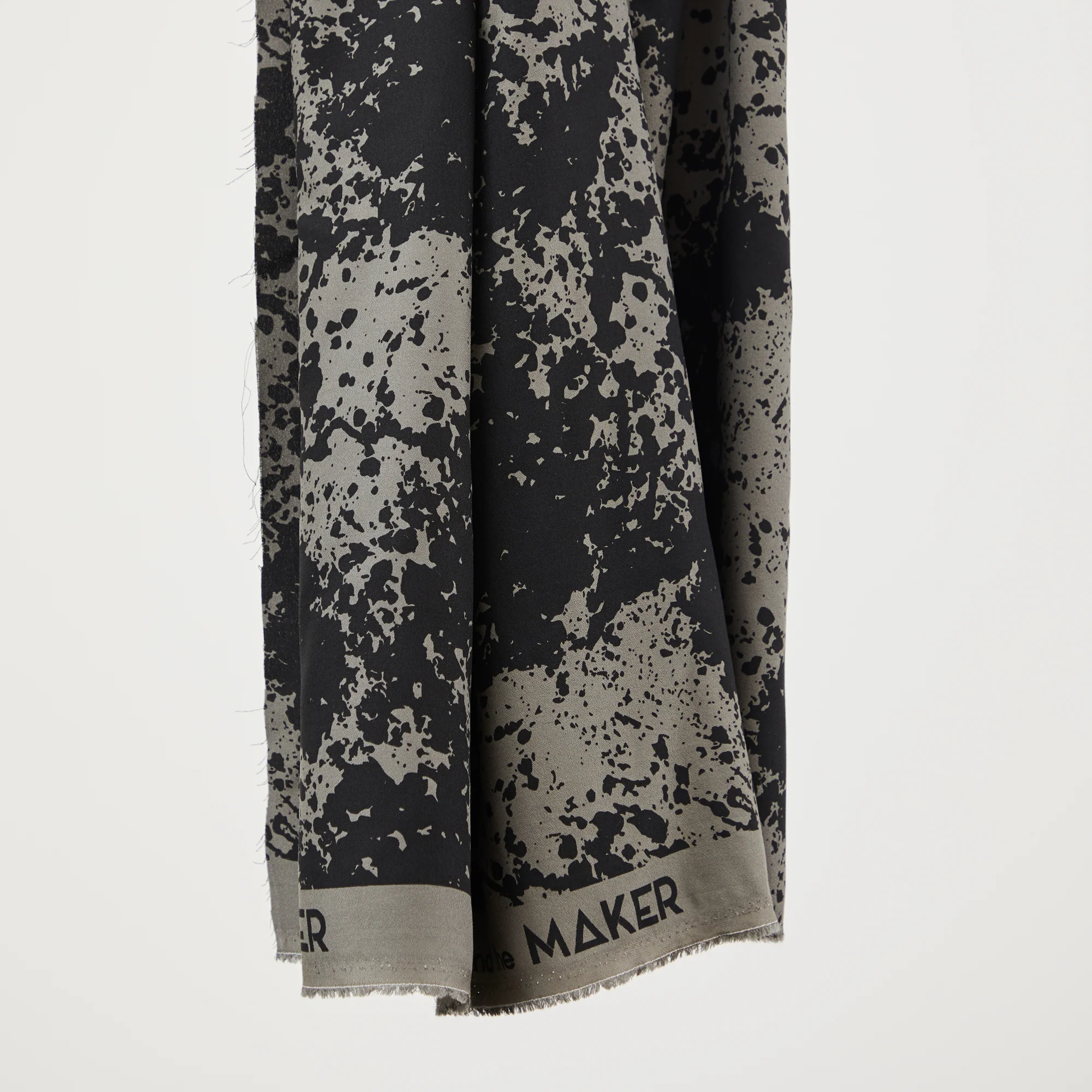Mind The MAKER - Shadow Splash Calm Grey ECOVERO™ Leia Crepe Fabric