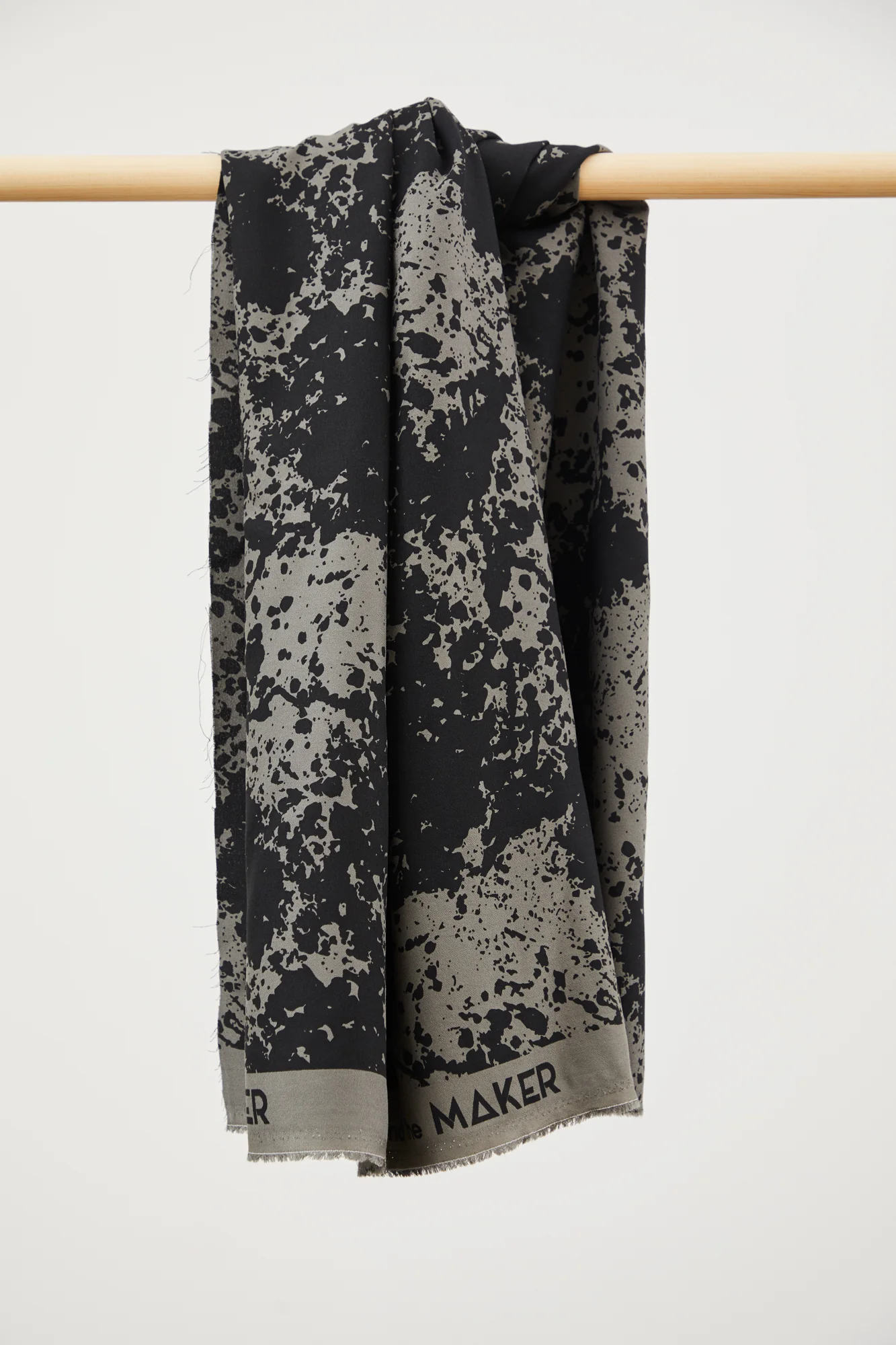 Mind The MAKER - Shadow Splash Calm Grey ECOVERO™ Leia Crepe Fabric - Image 2