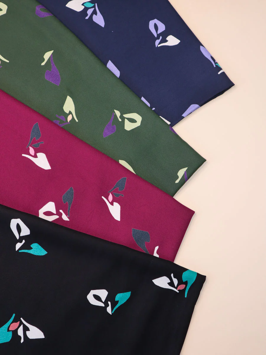 Mind The MAKER - Sprout Black ECOVERO™ Viscose Leia Crepe - Image 5