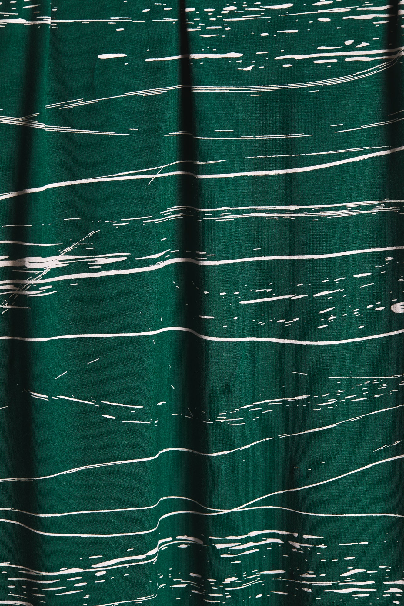 Mind The MAKER - Stray Lines Bottle Green ECOVERO™ Saja Viscose Jersey - Image 3