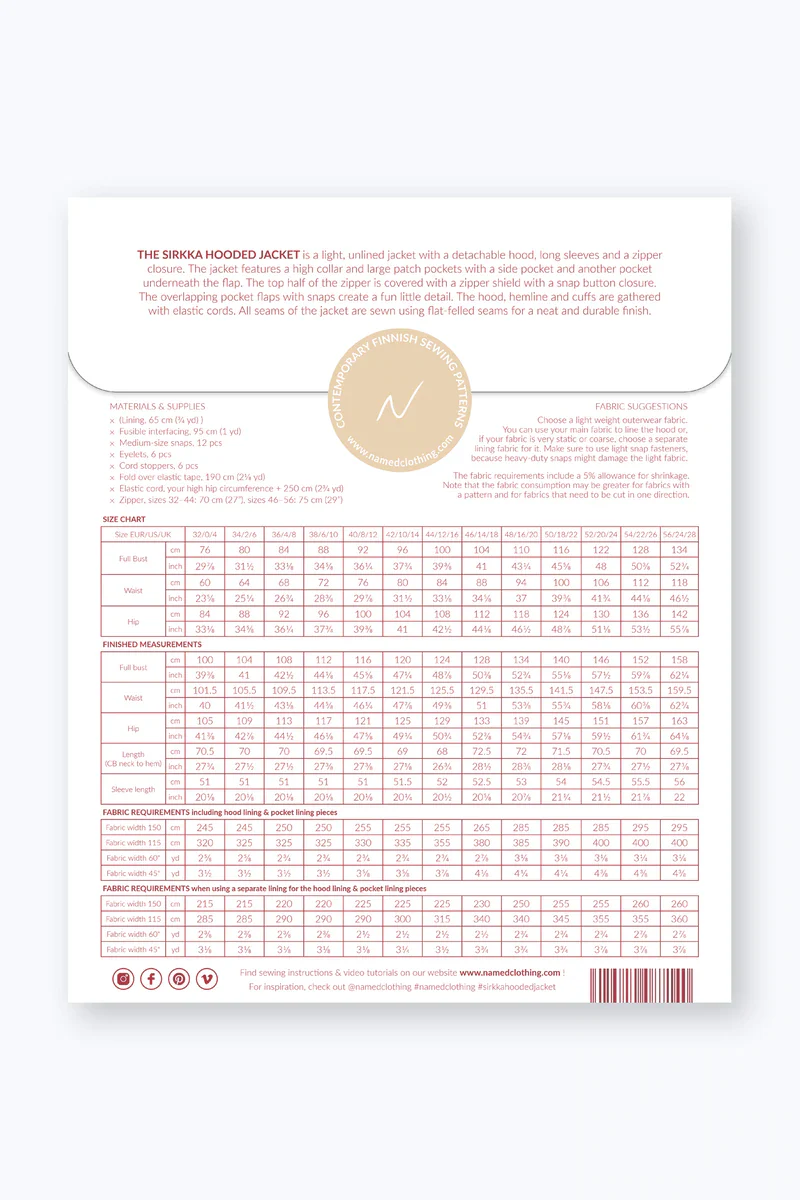 Named Clothing - SIRKKA Hooded Jacket Sewing Pattern - Image 6