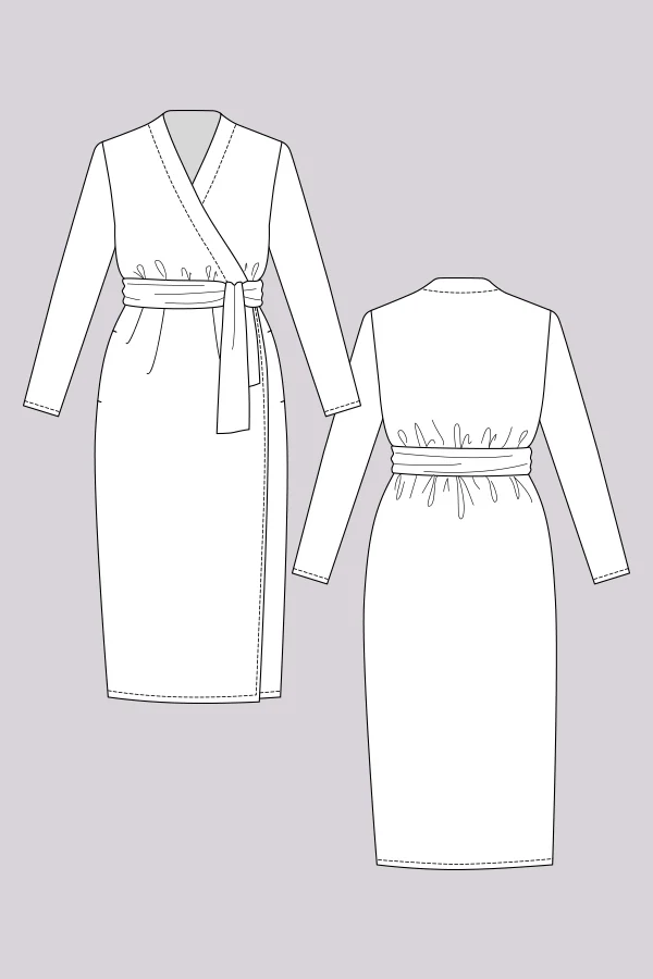 Named Clothing - OLIVIA Jersey Wrap Dress Sewing Pattern - Image 5