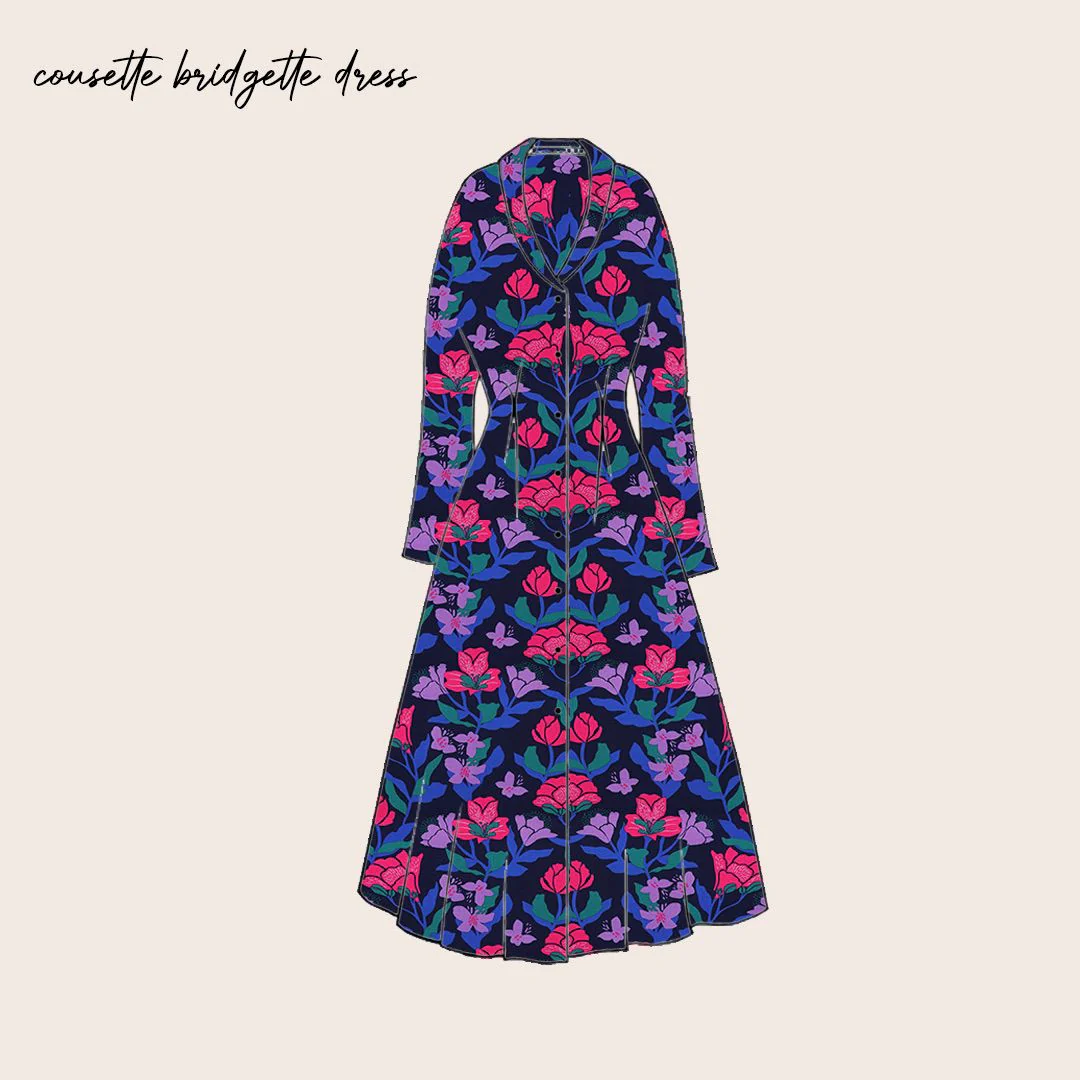 Amira on Navy Viscose with LENZING™ ECOVERO™ fibres - Image 3