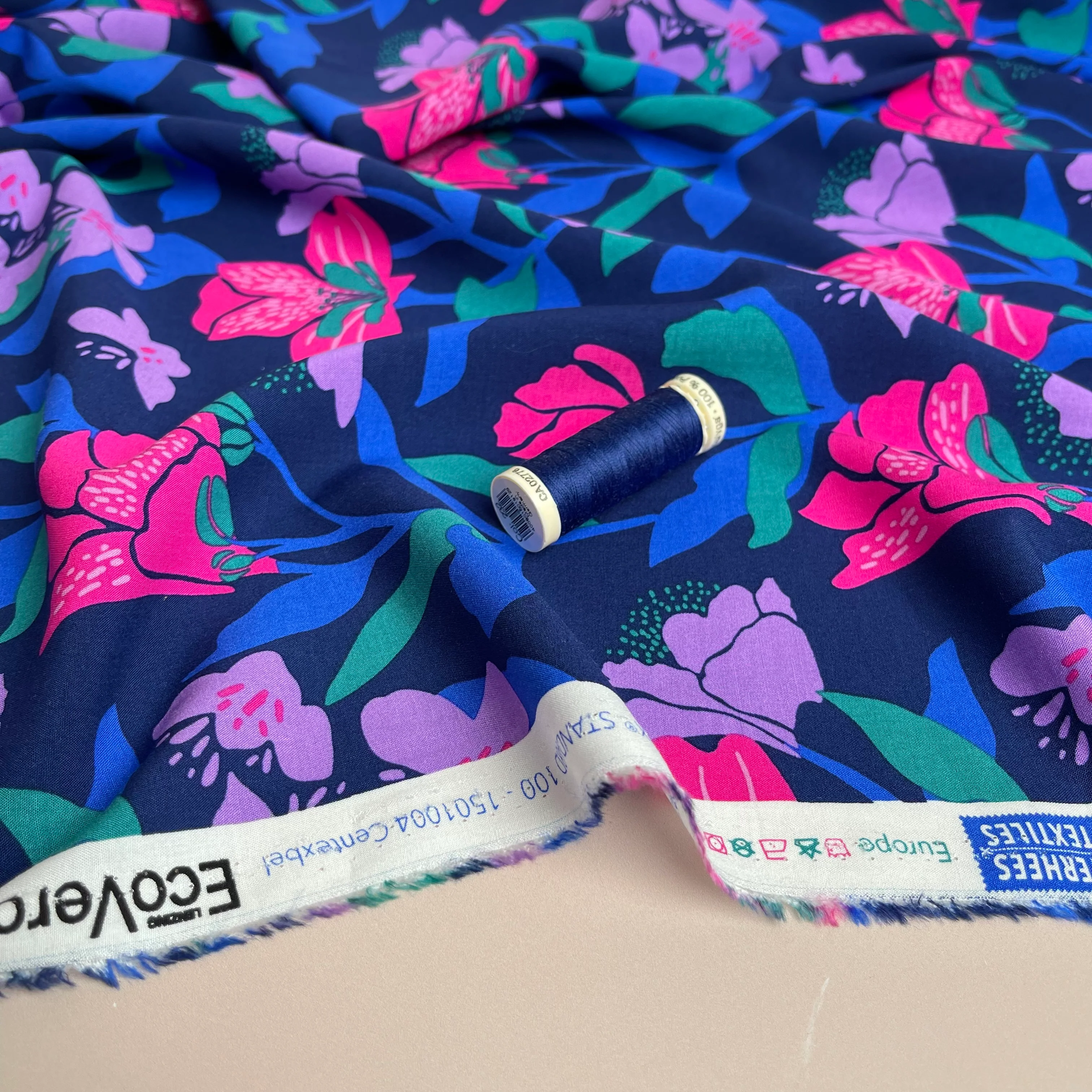 Amira on Navy Viscose with LENZING™ ECOVERO™ fibres - Image 5