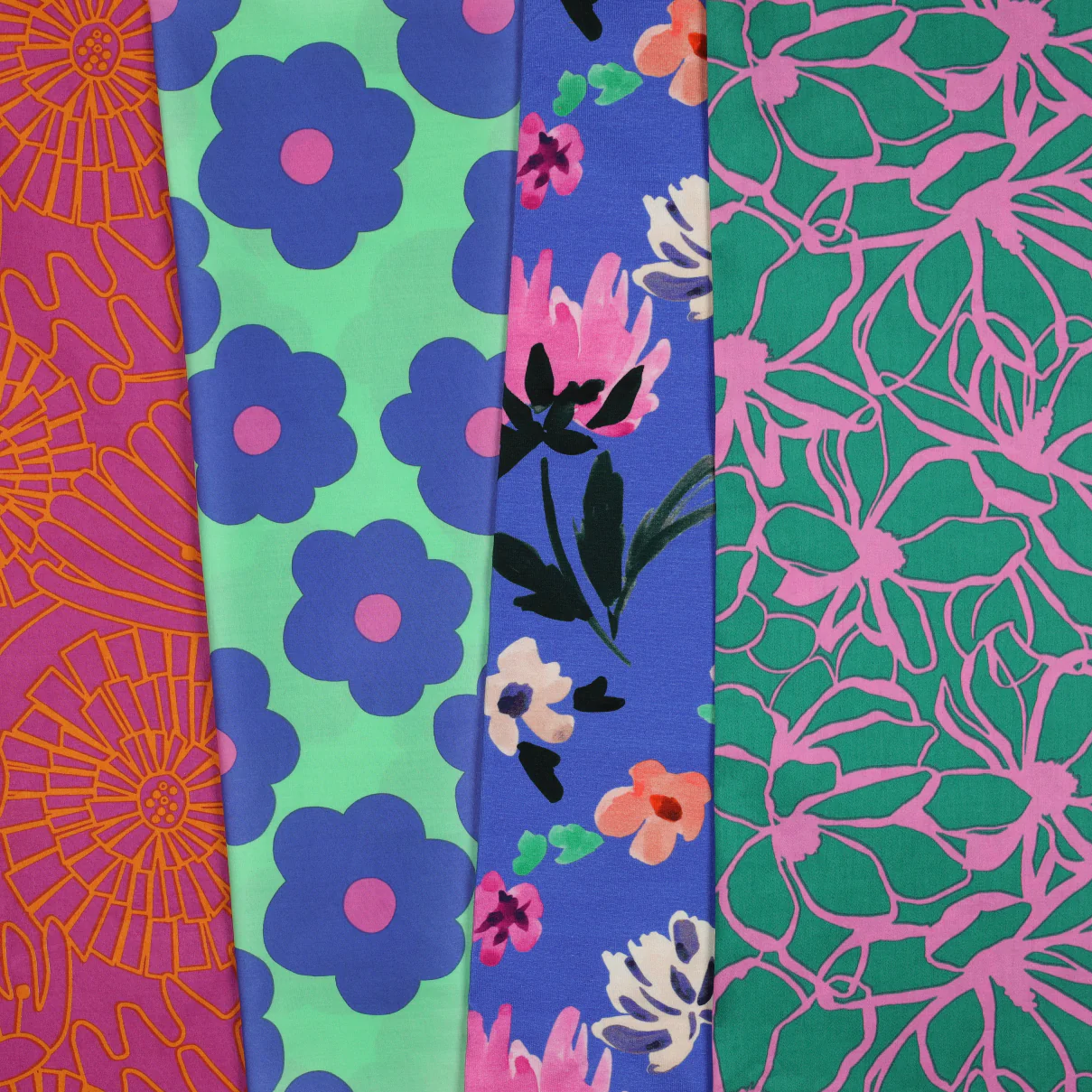 Eden on Magenta Cotton Poplin Fabric - Image 3
