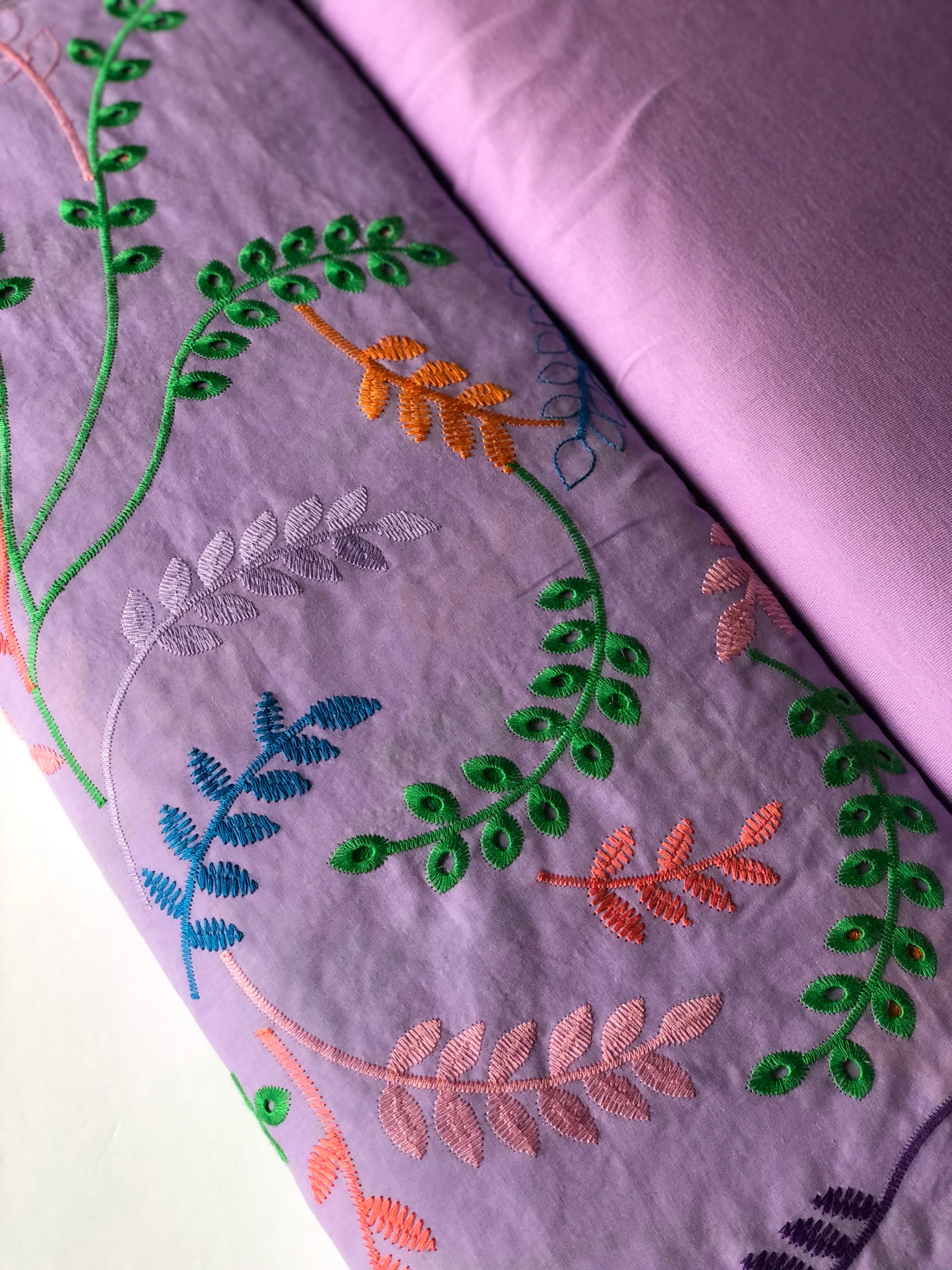 Essential Chic Lilac Plain Cotton Jersey Fabric - Image 4