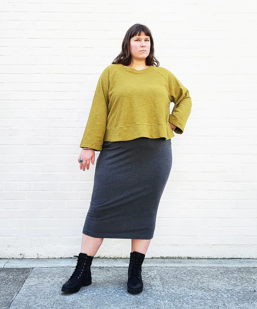 Sew House Seven - The Cosmos Curvy Sweater and Elemental Skirt Sewing Pattern 16-34 - Image 14