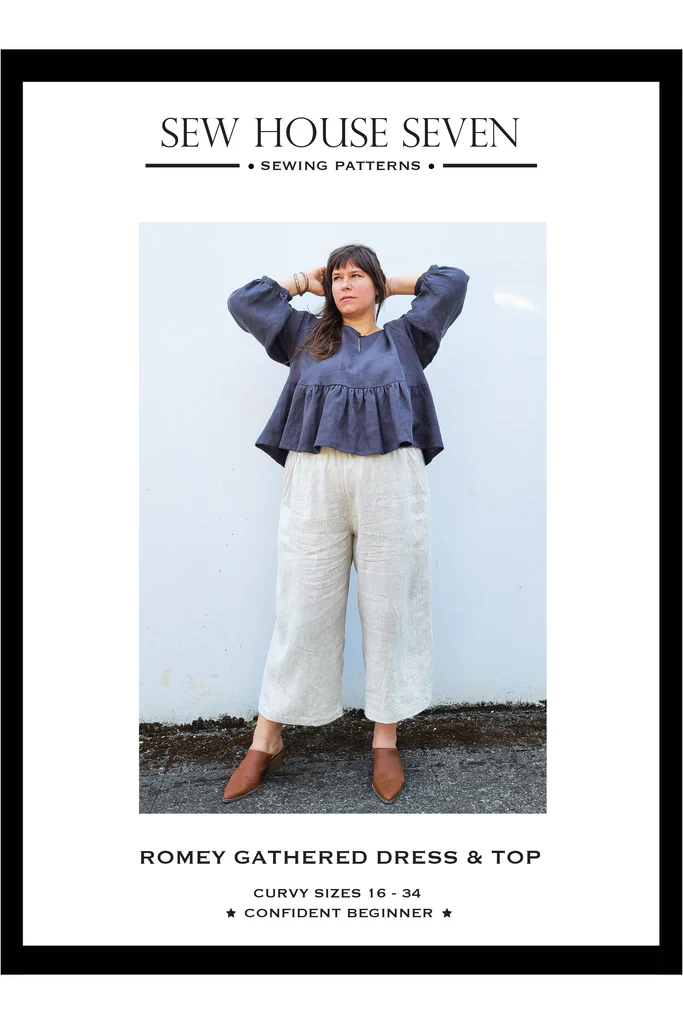 Sew House Seven - The Romey Gathered Dress and Top Curvy Fit Sewing Pattern 16-34 - Image 2
