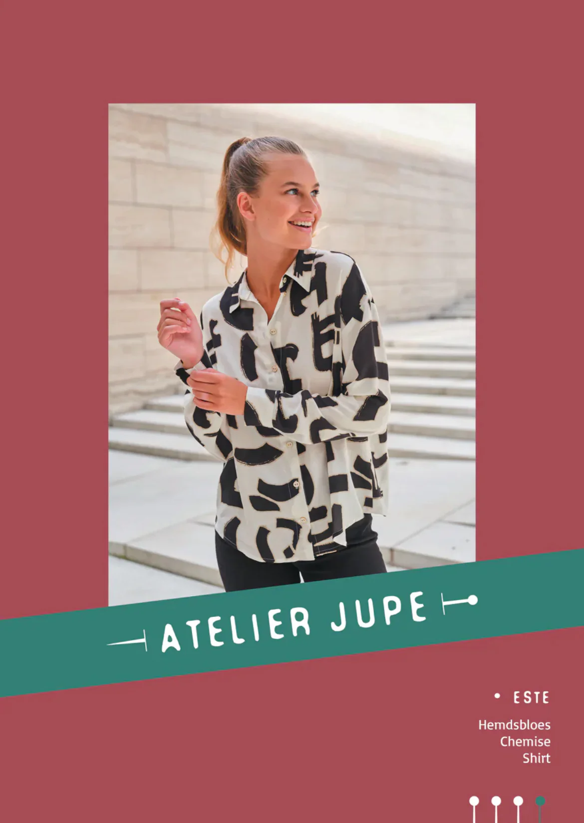 Sewing Kit - Atelier Jupe Este Shirt in Seaglass Viscose - Image 5