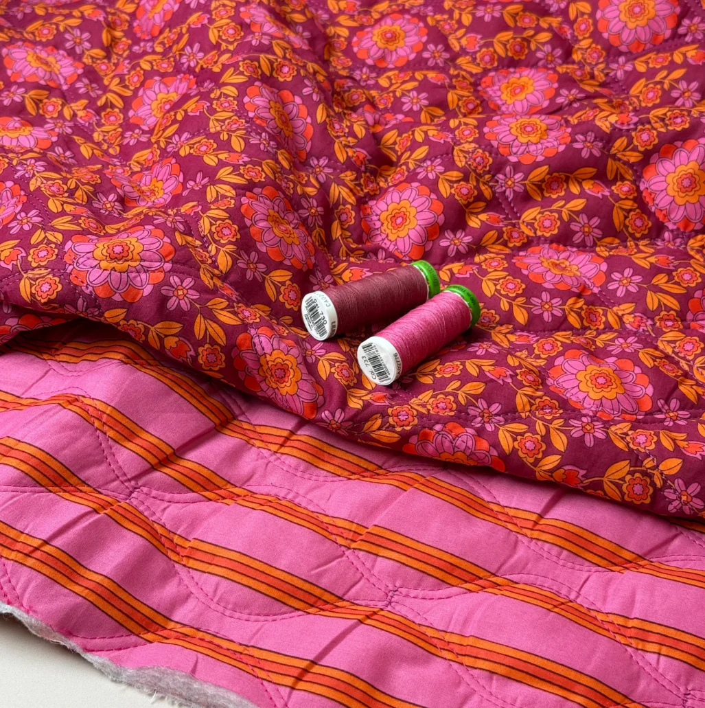 Sewing Kit - Cousette Matchette Cardigan in Kaleidoscope Flower Quilted Cotton (multiple colours) - Image 3